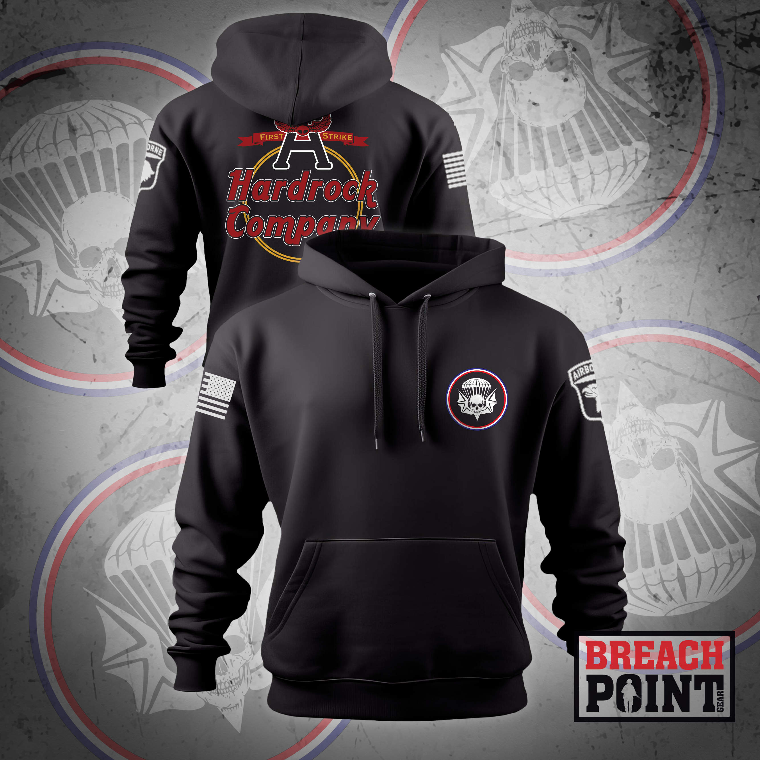 "HARDROCK" A/1-502nd Infantry Regiment - Hoodie (1)