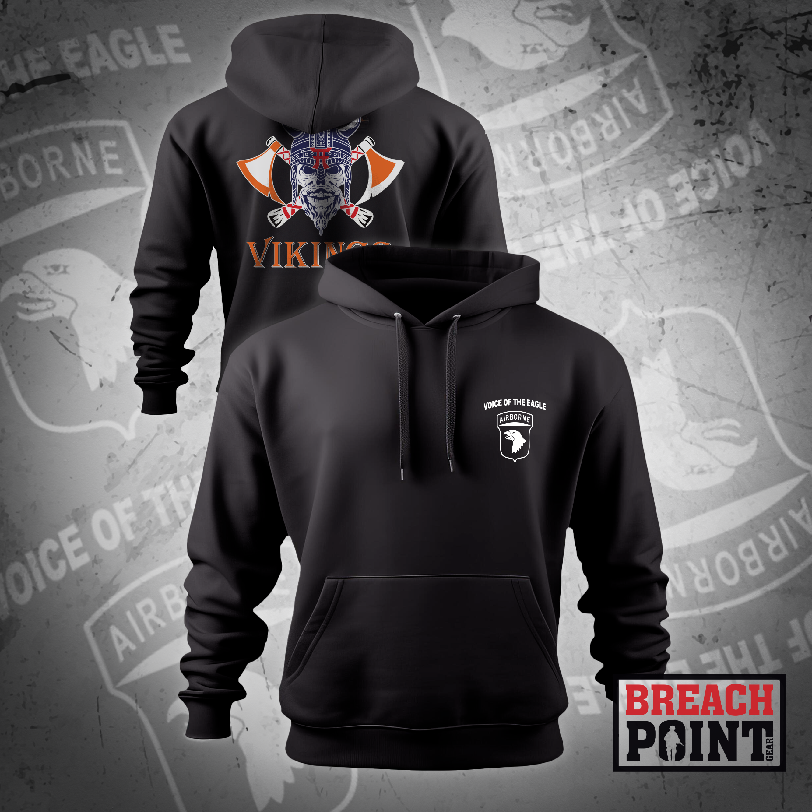 "VIKINGS" C/101st Airborne Division Signal Brigade - Hoodie