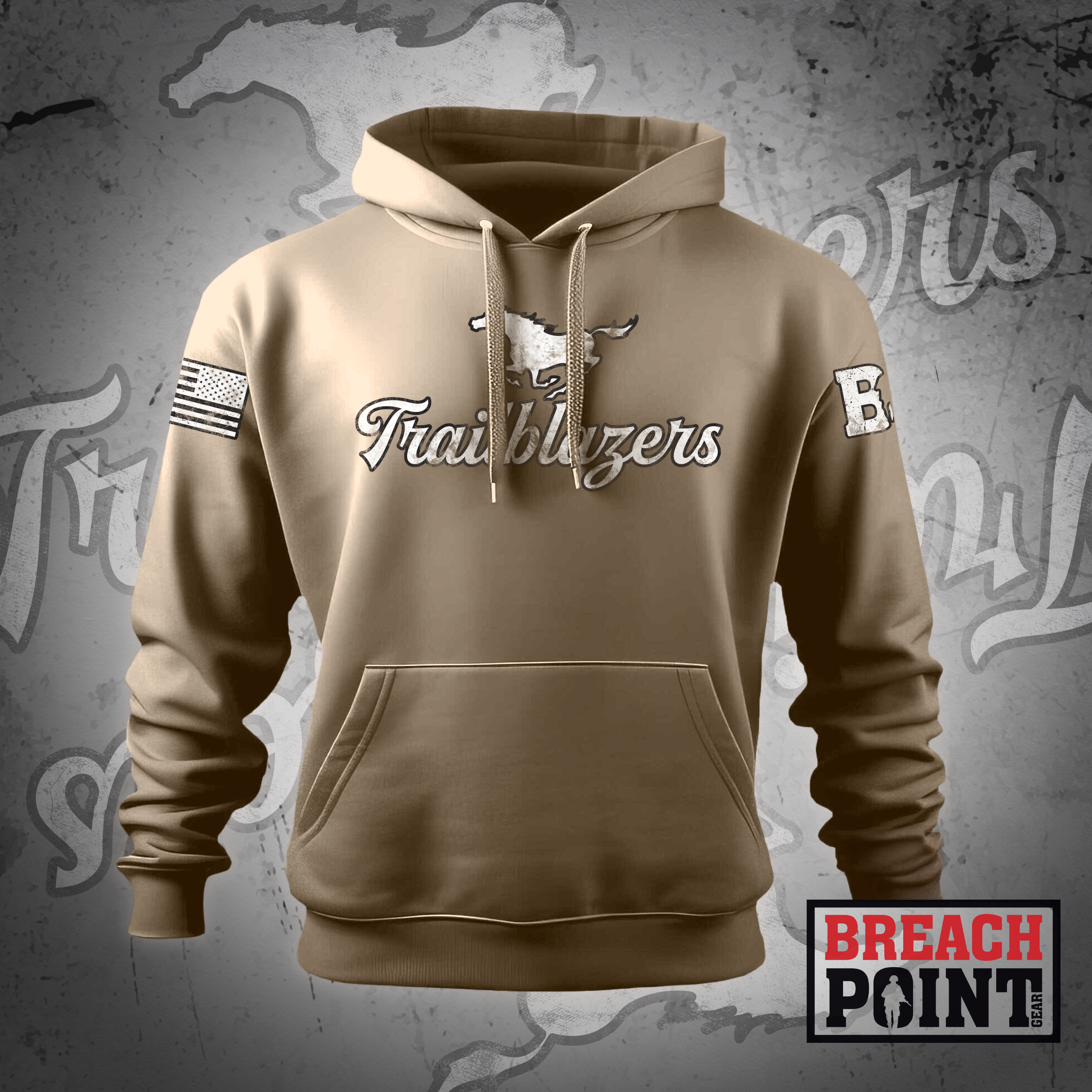 "TRAILBLAZERS" E/6-101 Combat Aviation Brigade - Hoodie (SAND)