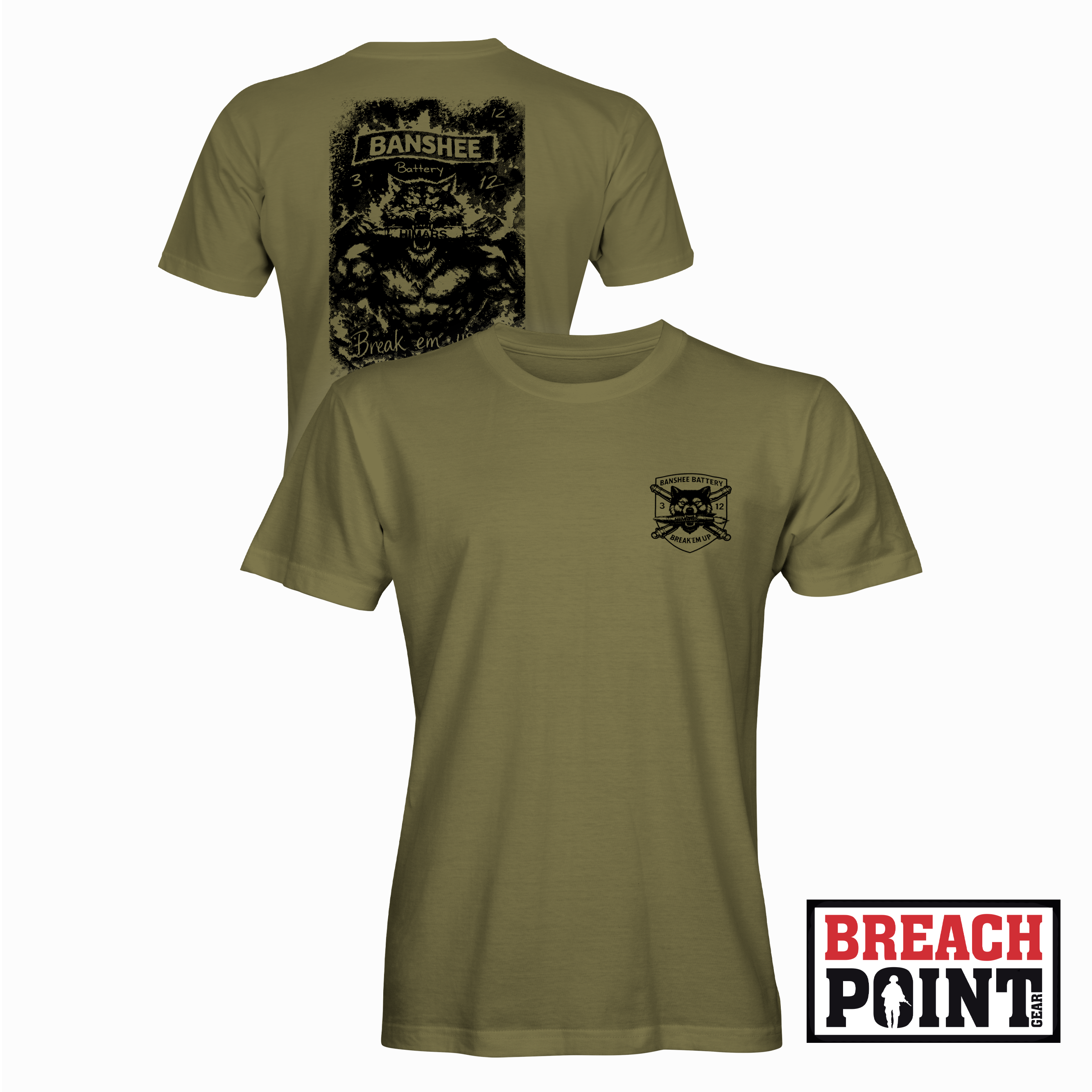 "BANSHEE" B/3-12th Field Artillery Regiment - Military Tee (B115)