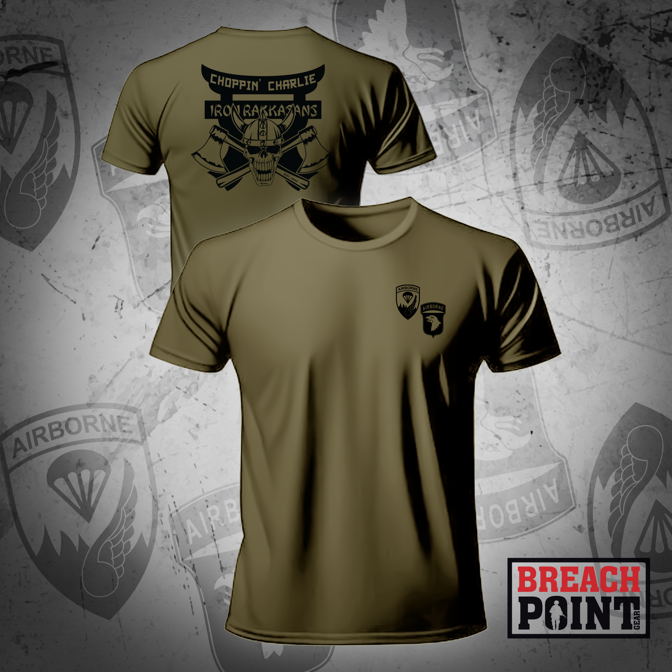 "CHOPPIN' CHARLIE" C/3-187th Infantry Regiment - Military Tee (1)