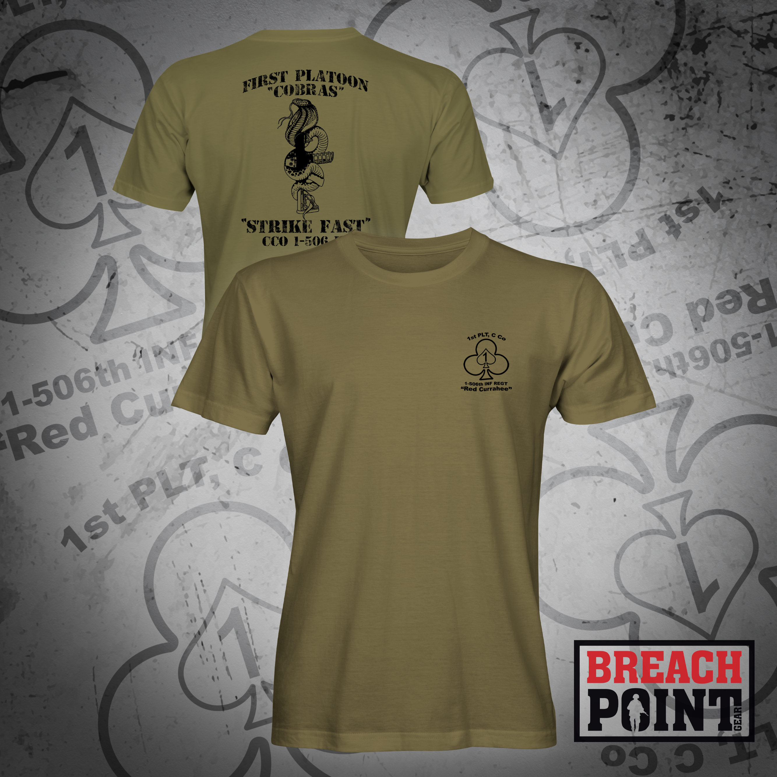 "COBRAS" 1/C/1-506th Infantry Regiment - Military Tee (B78)