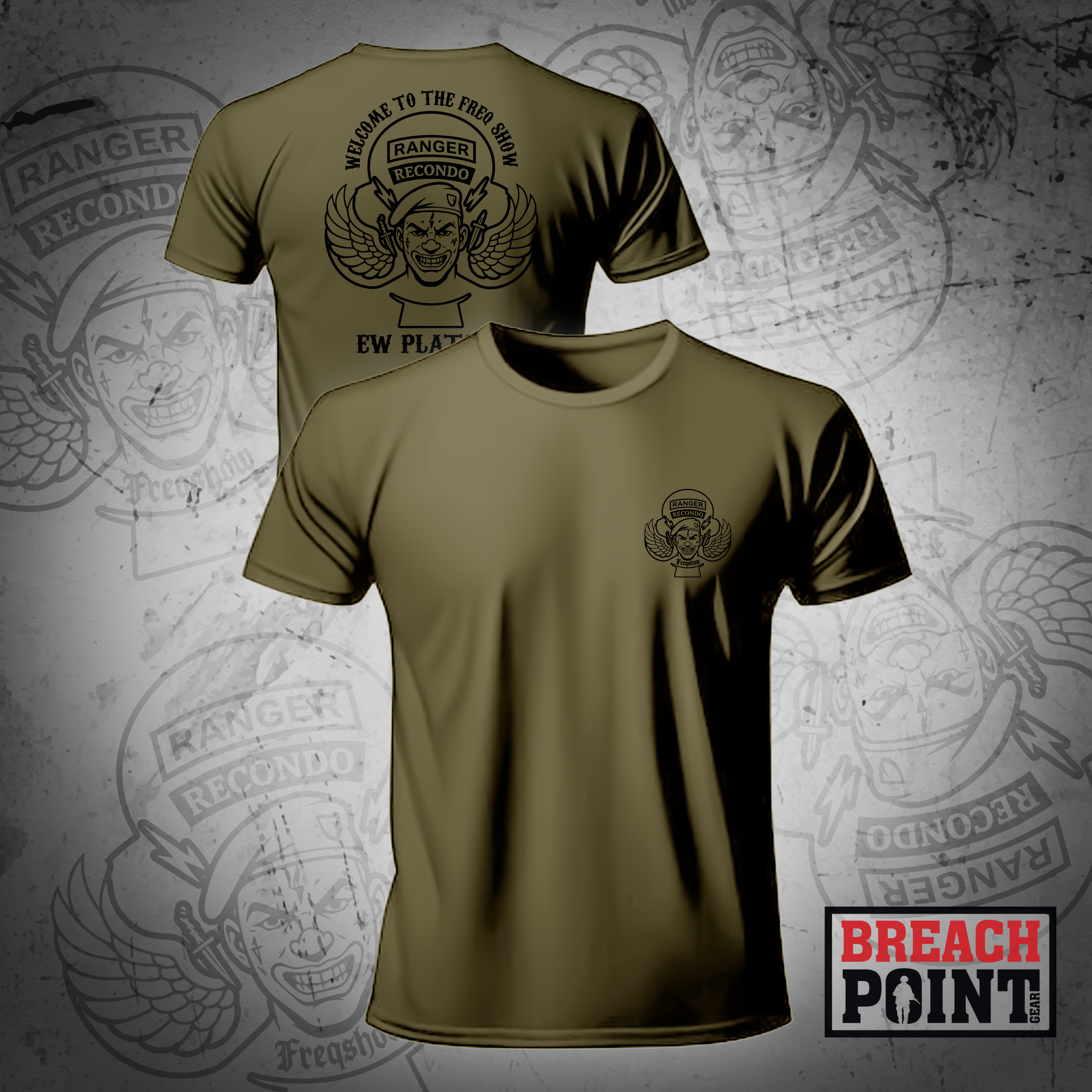 "FREQ SHOW" Cyber Platoon/MPC/2-327th Infantry Regiment - Military Tee (1)