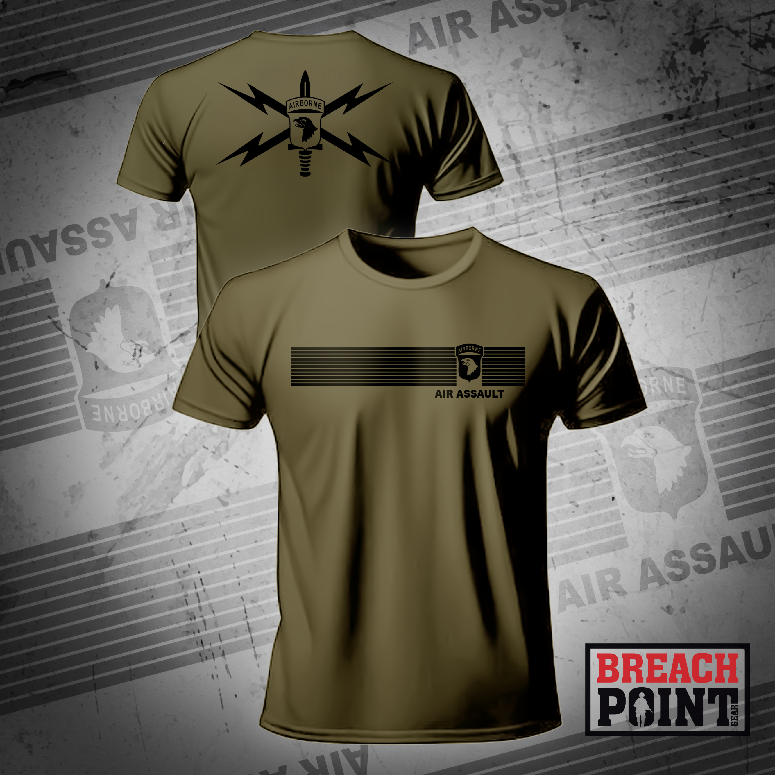 "G39" 101 Airborne Division, Headquarters and Headquarters Battalion - Military Tee (2)