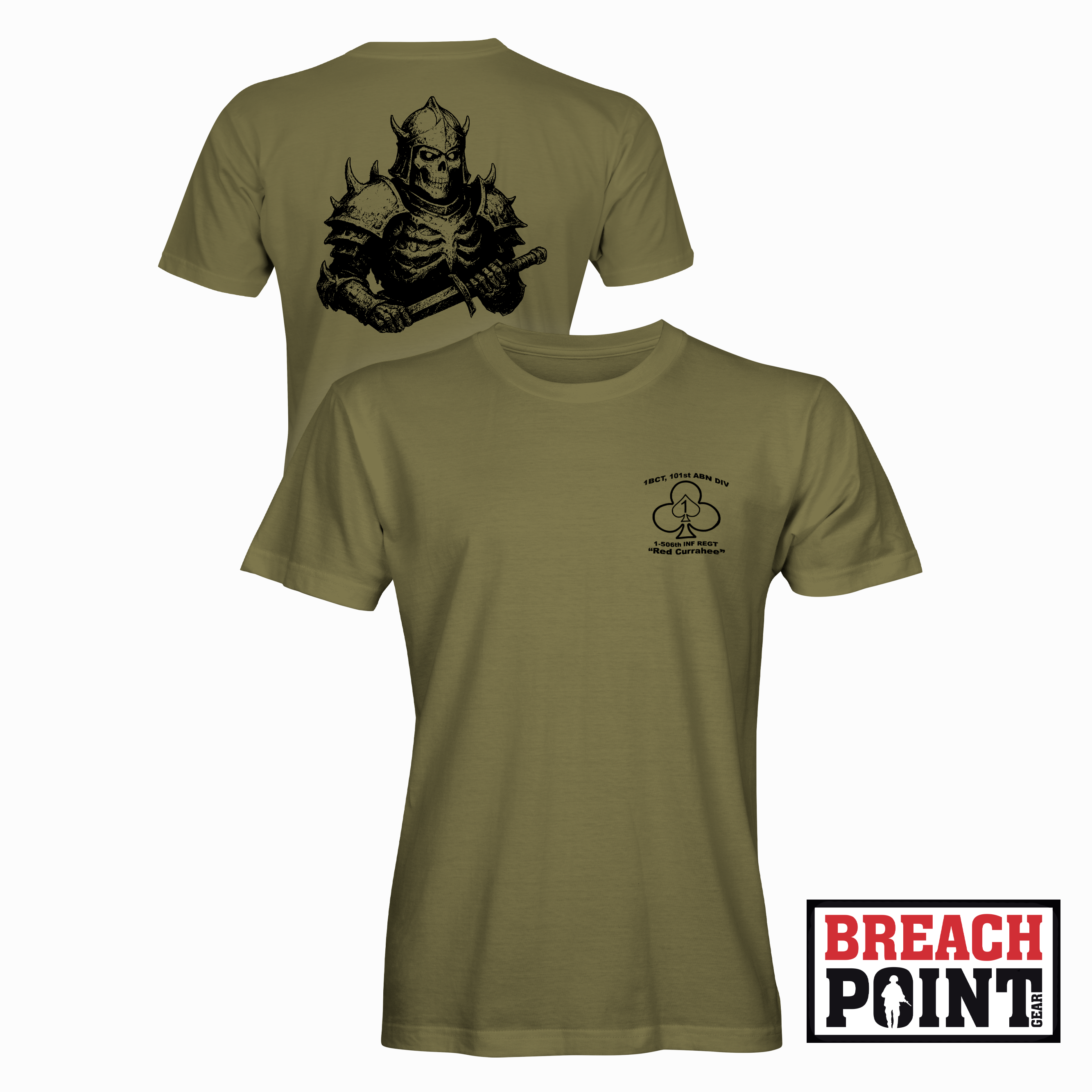 "GRAVEWALKER" 1/B/1-506th Infantry Regiment - Military Tee (B114)