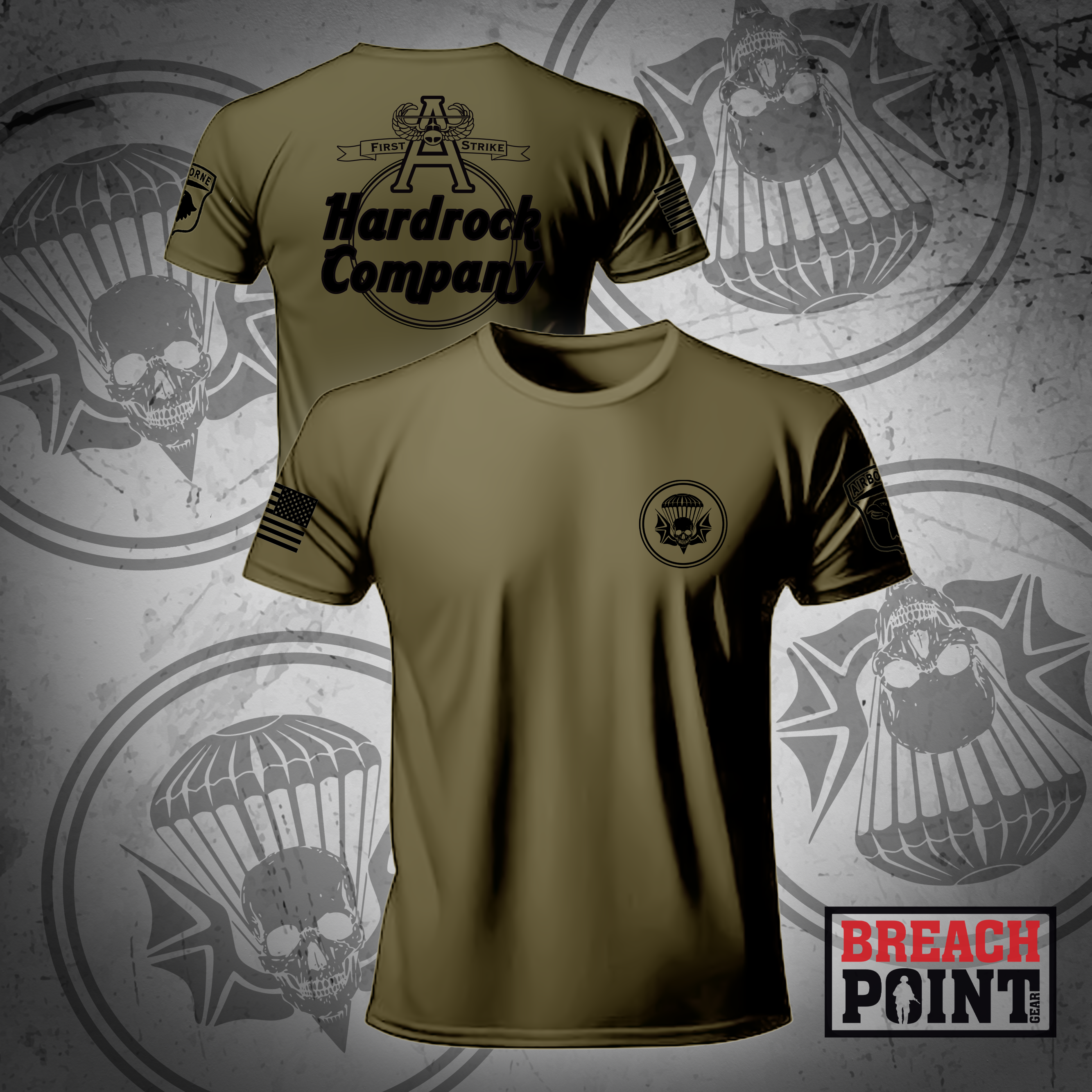 "HARDROCK" A/1-502nd Infantry Regiment - Military Tee (1)