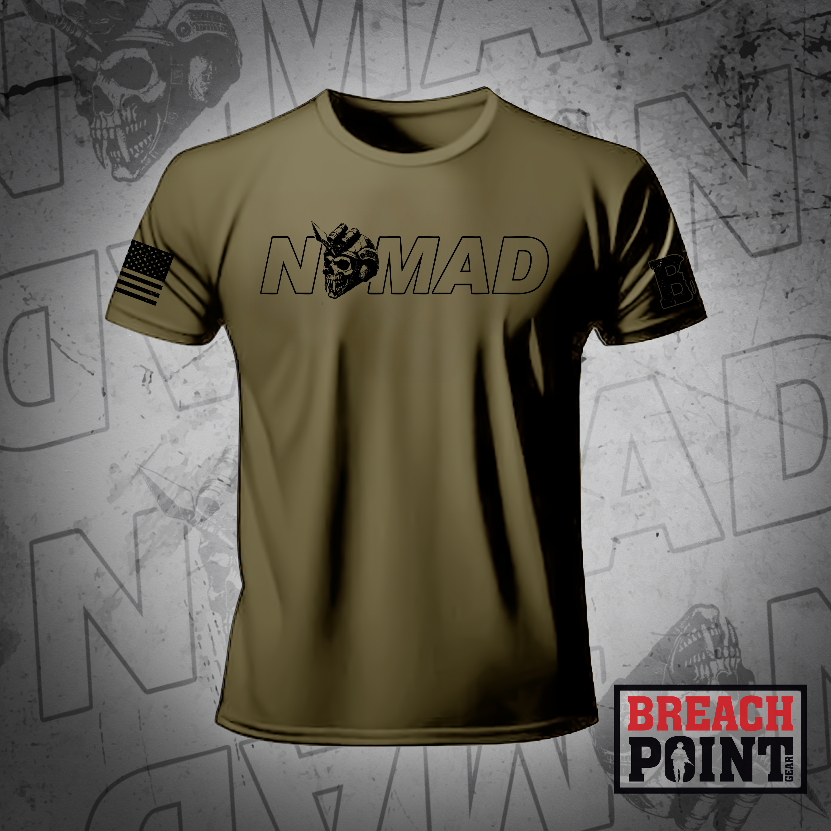 "NOMAD" A/2/2-327th Infantry Regiment - Military Tee (2)