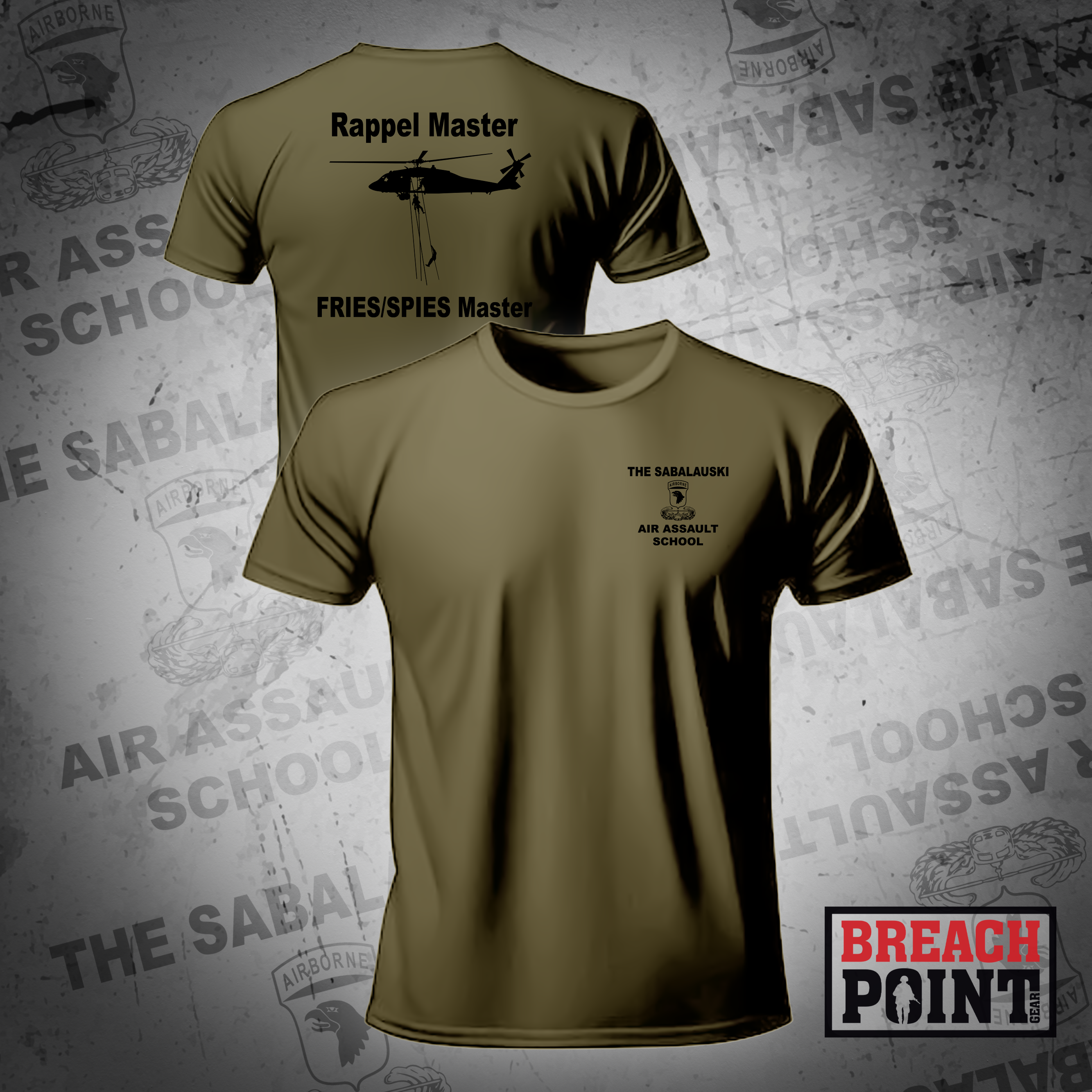 "RAPPEL MASTER" The Sabalauski Air Assault School - Military Tee (1)
