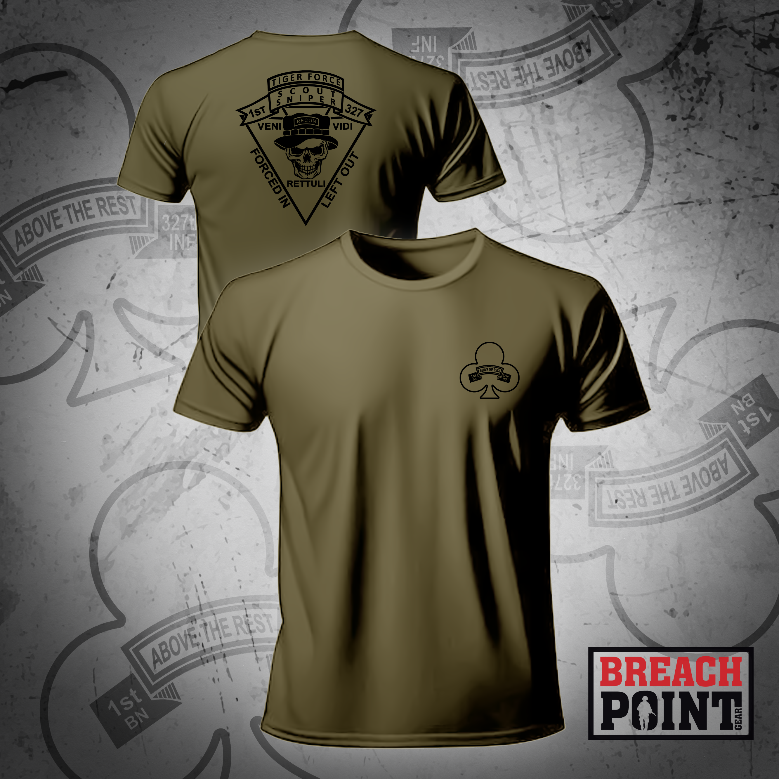 "TIGER FORCE" Scouts/1-327th Infantry Regiment - Military Tee (B75)