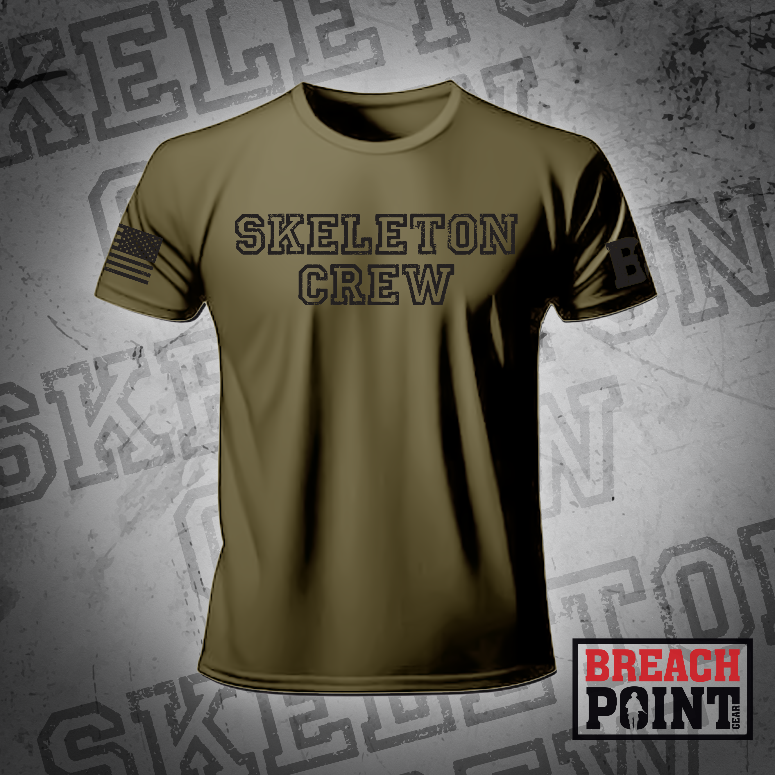 "SKELETON CREW" Treatment Platoon/C/626th Light Support Battalion - Military Tee (2)