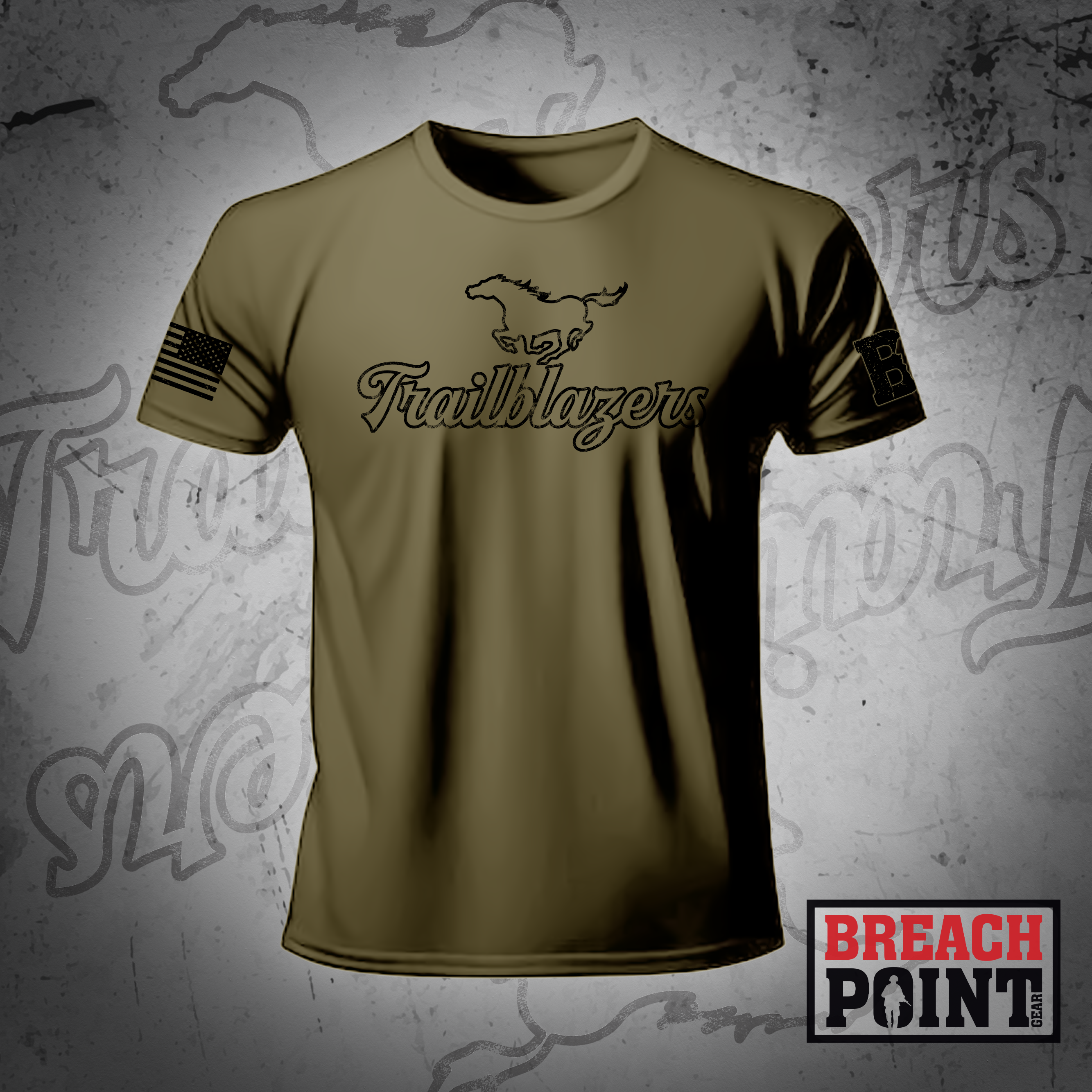 "TRAILBLAZERS" E/6-101 Combat Aviation Brigade - Military Tee (2)