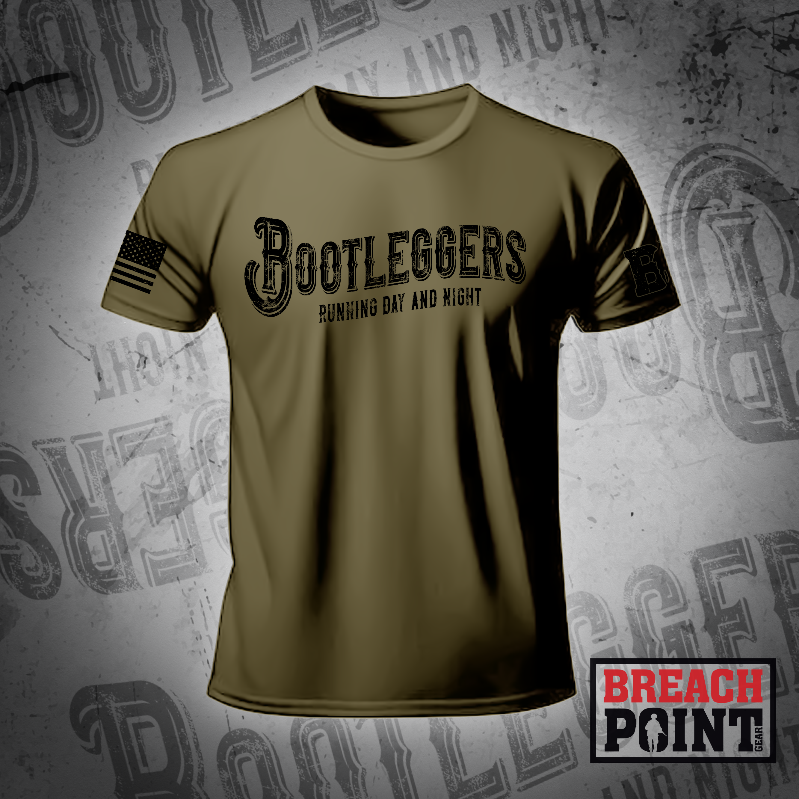 "BOOTLEGGERS" FSC/326th Division Engineer Battalion - Military Tee (2)