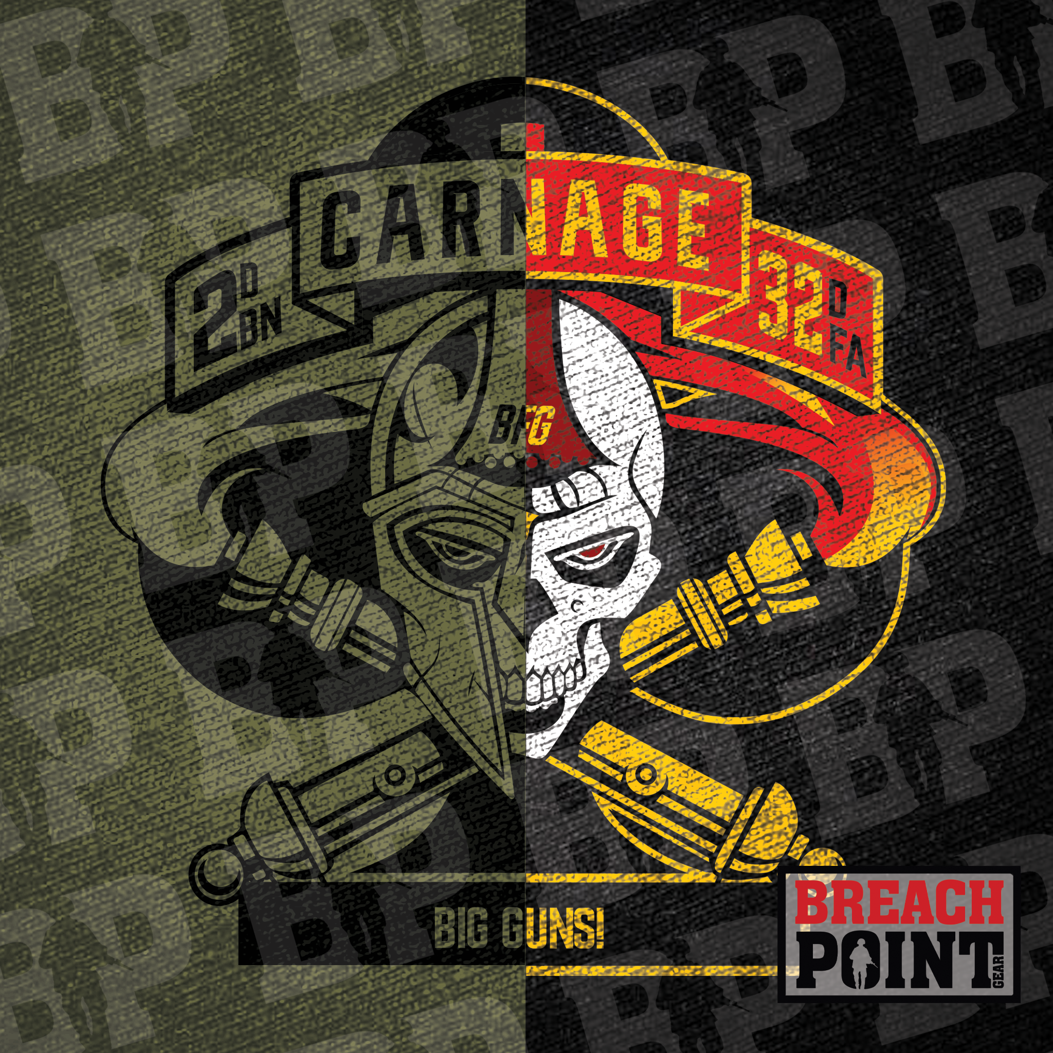 "CARNAGE" C/2-32 Field Artillery Regiment - Military Tee (B94)