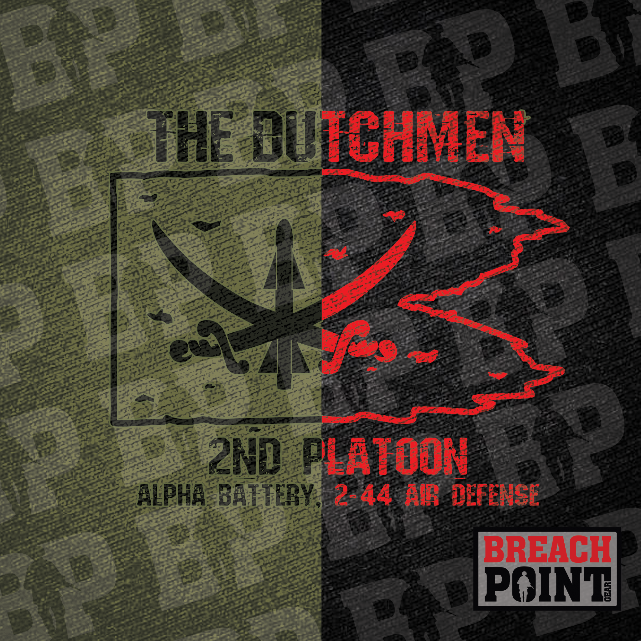 "DUTCHMEN" 2/A/44th Air Defense Artillery - Military Tee