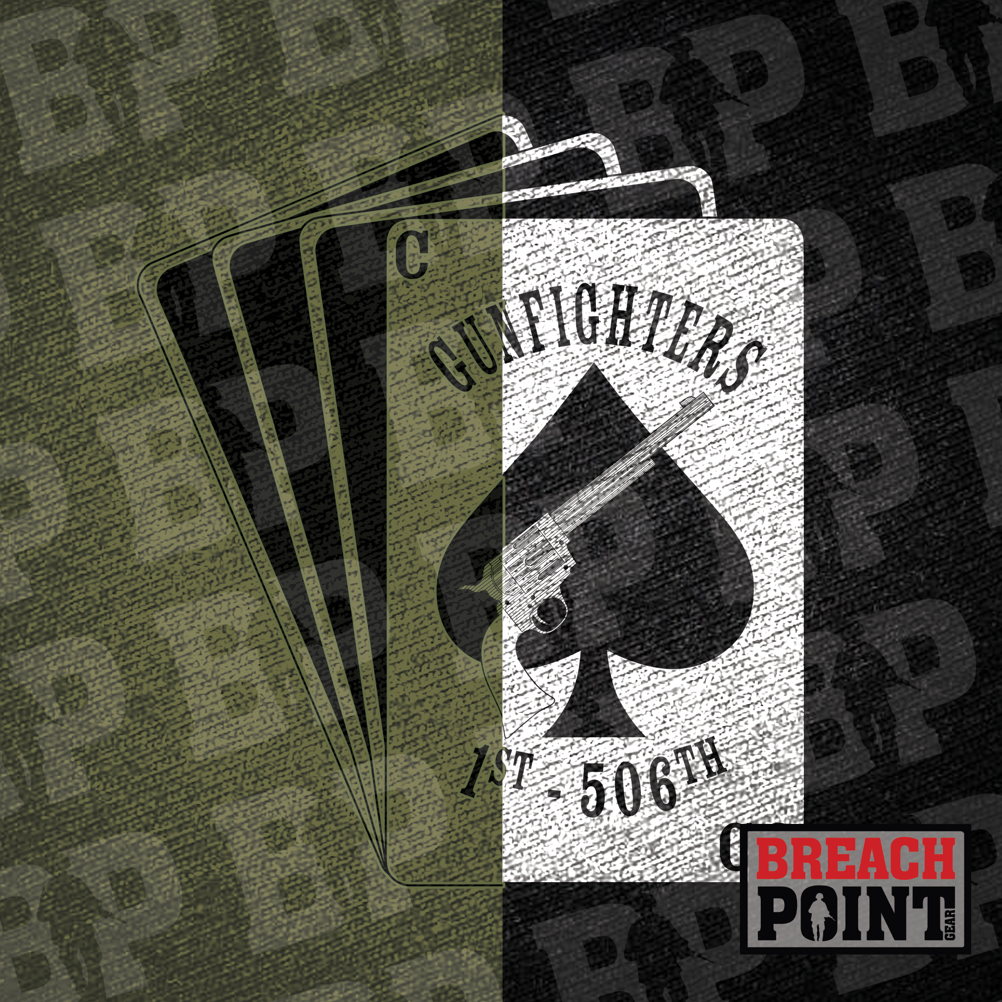 "GUNFIGHTERS" C/1-506th Infantry Regiment - T-Shirt