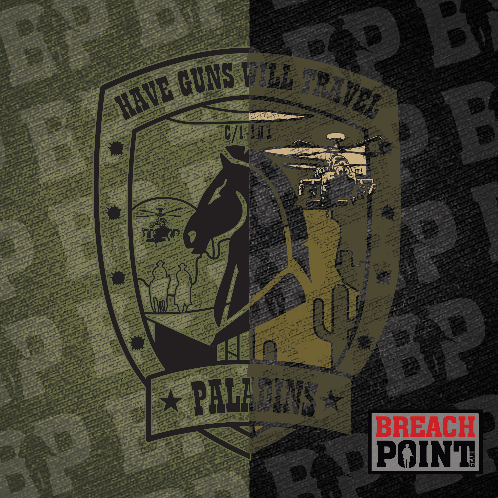 "PALADINS" C/1-101 Combat Aviation Brigade - Sweatshirt