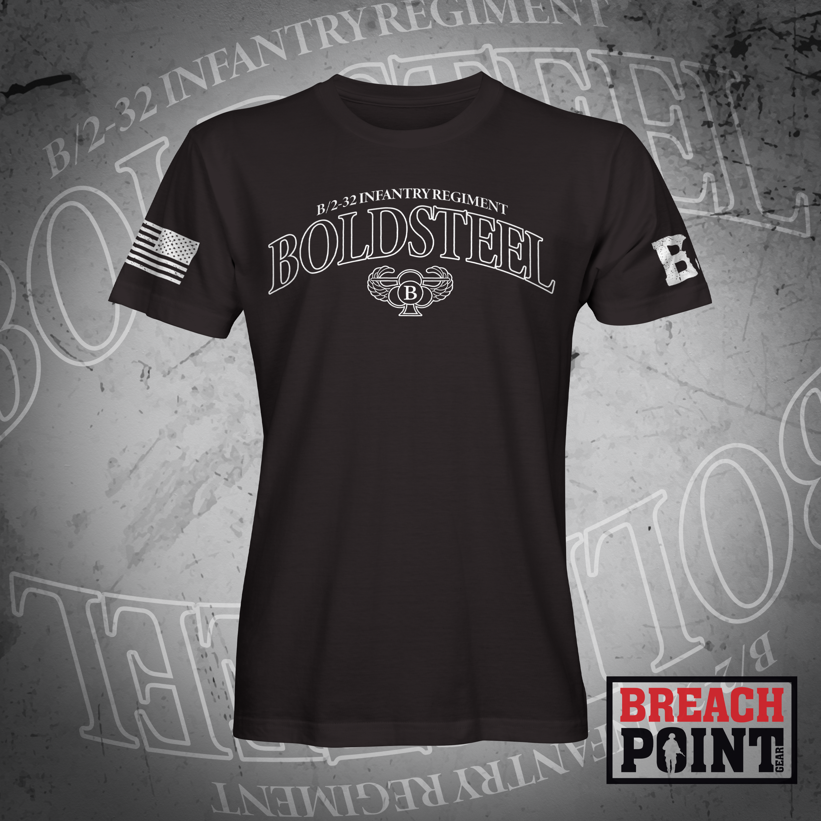 "BOLDSTEEL" 2-32 Field Artillery Regiment - T-Shirt (B81-BP)