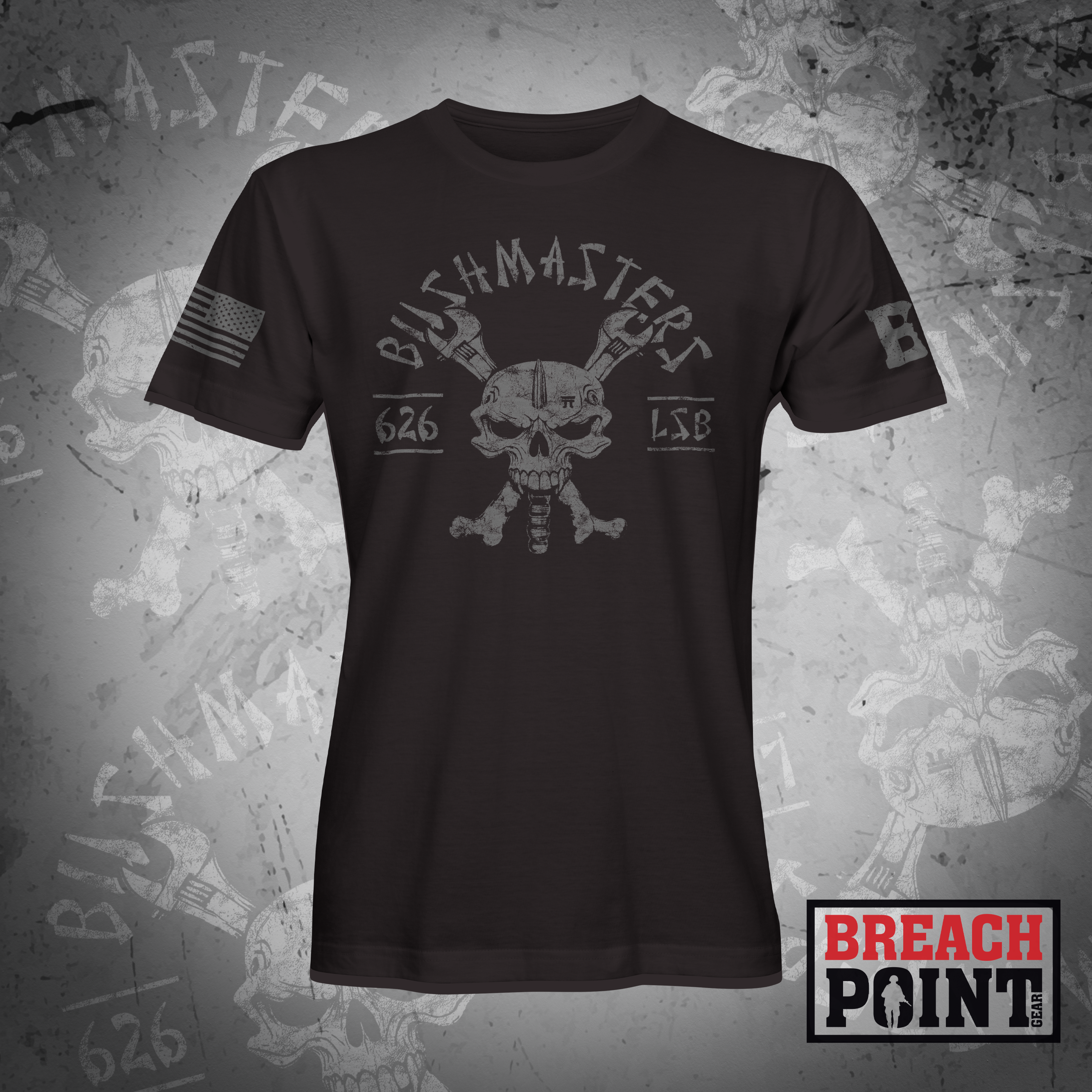 "BUSHMASTERS" B/626th Light Support Battalion - T-Shirt (B83-BP)