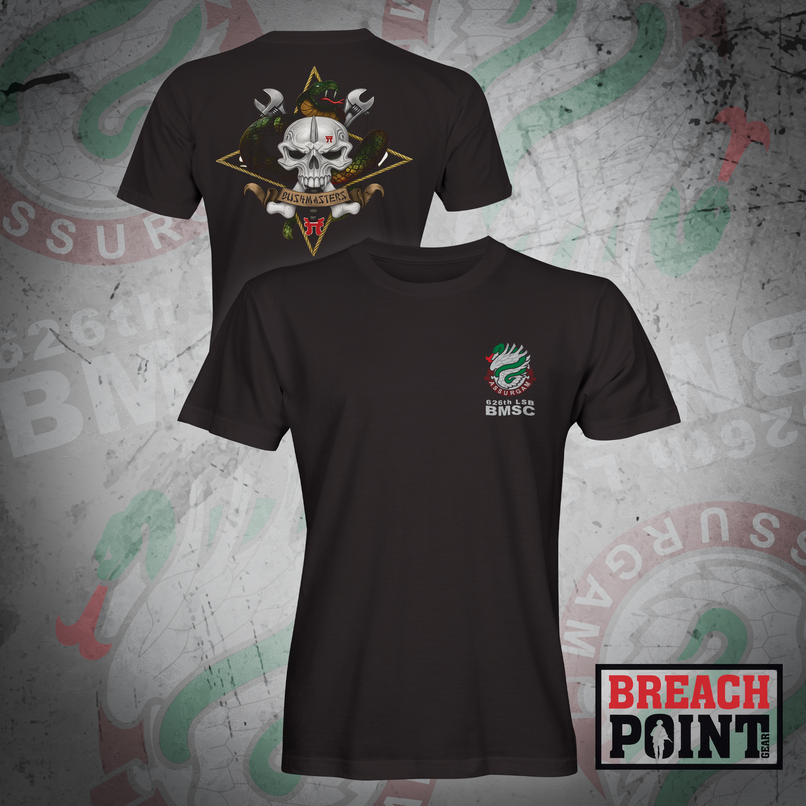 "BUSHMASTERS" B/626th Light Support Battalion - T-Shirt (B83)