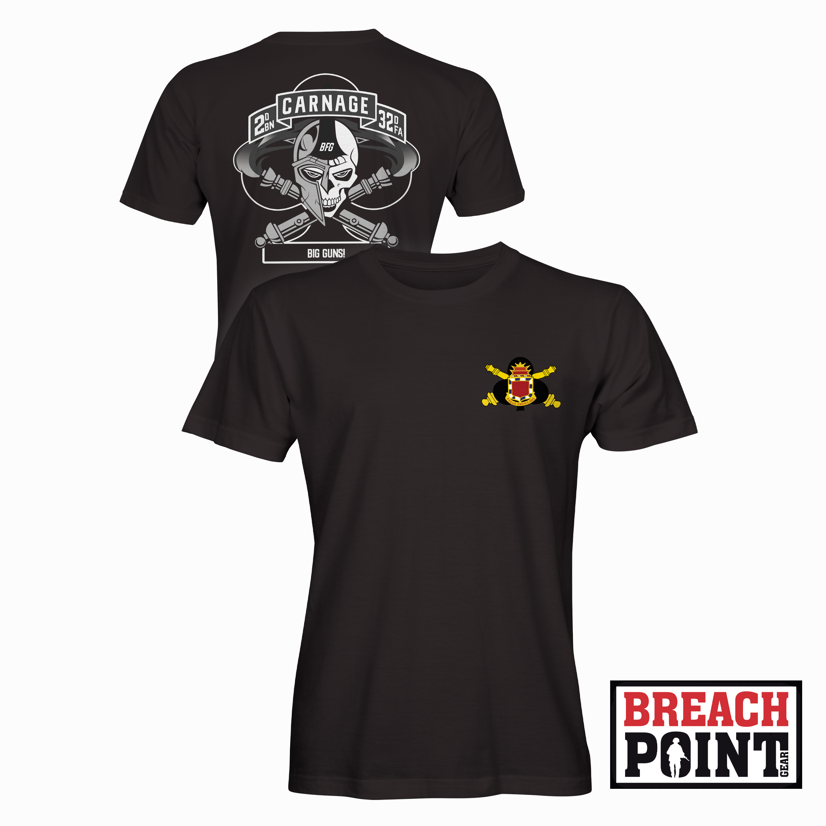 "CARNAGE" C/2-32 Field Artillery Regiment - T-Shirt (B94-2)