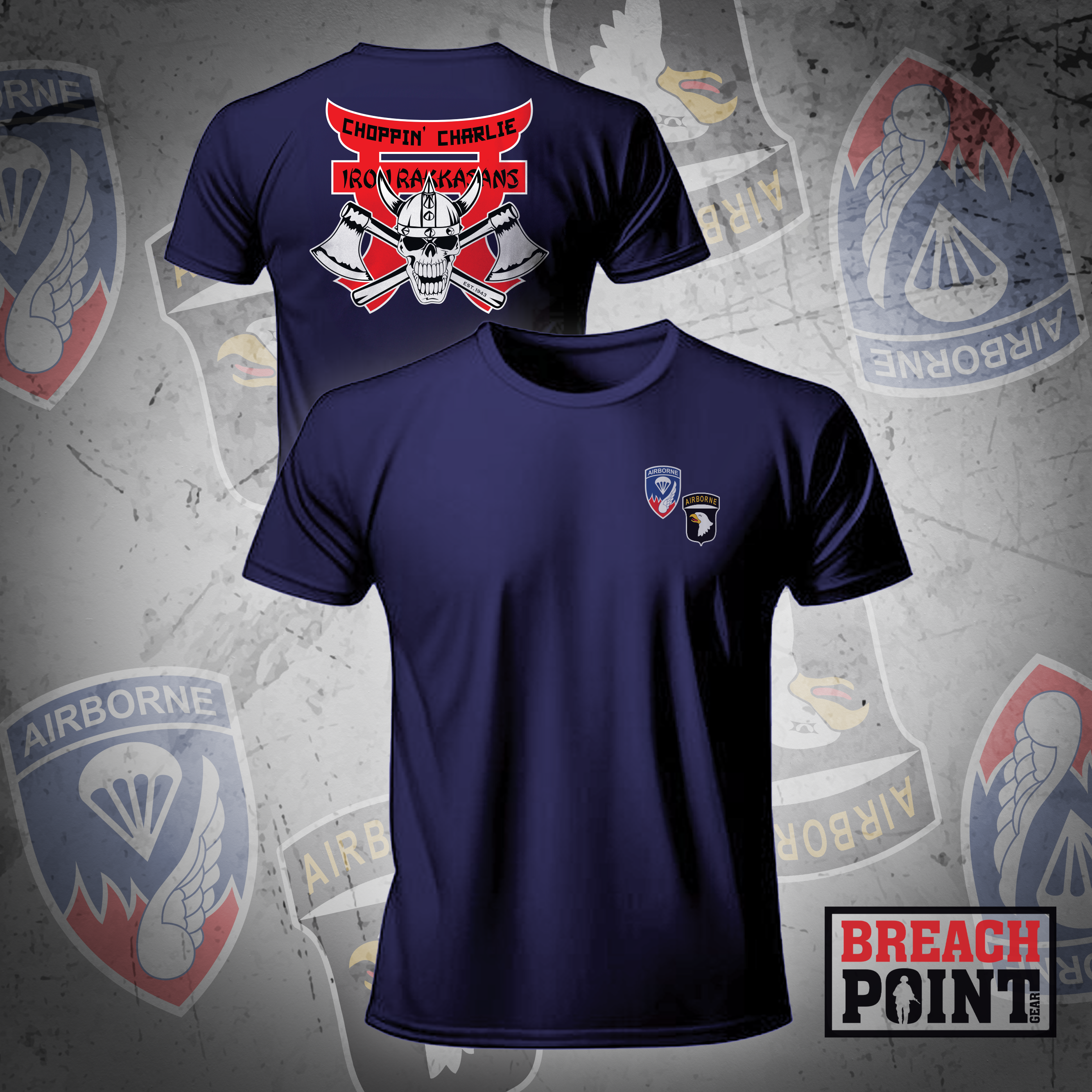"CHOPPIN' CHARLIE" C/3-187th Infantry Regiment - T-Shirt (1)