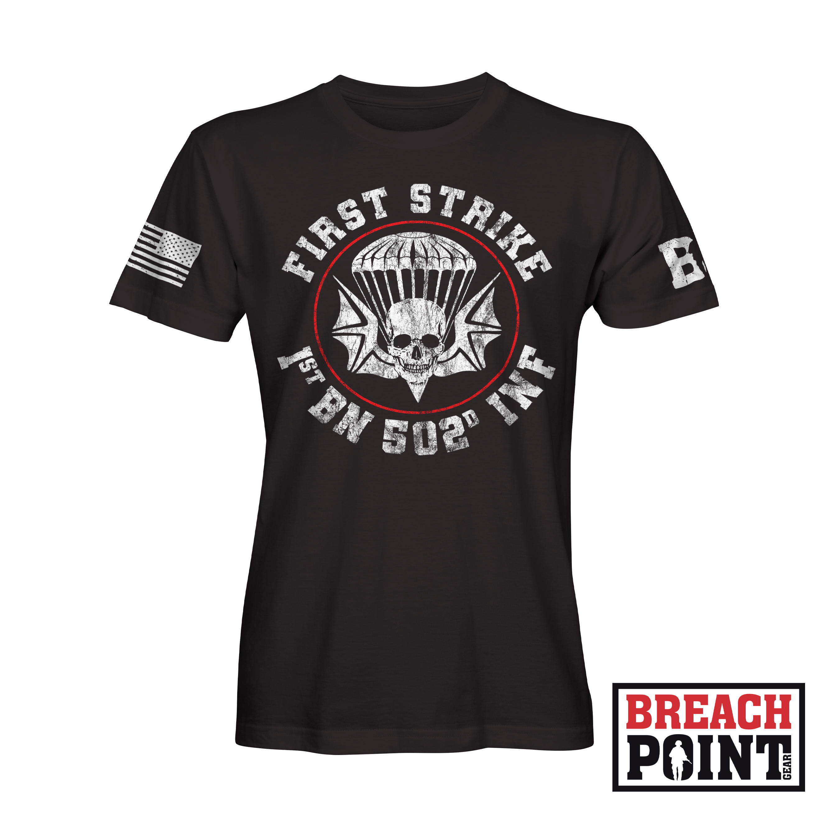 "FIRST STRIKE" 1-502nd Infantry Regiment - T-Shirt (A10_BP)
