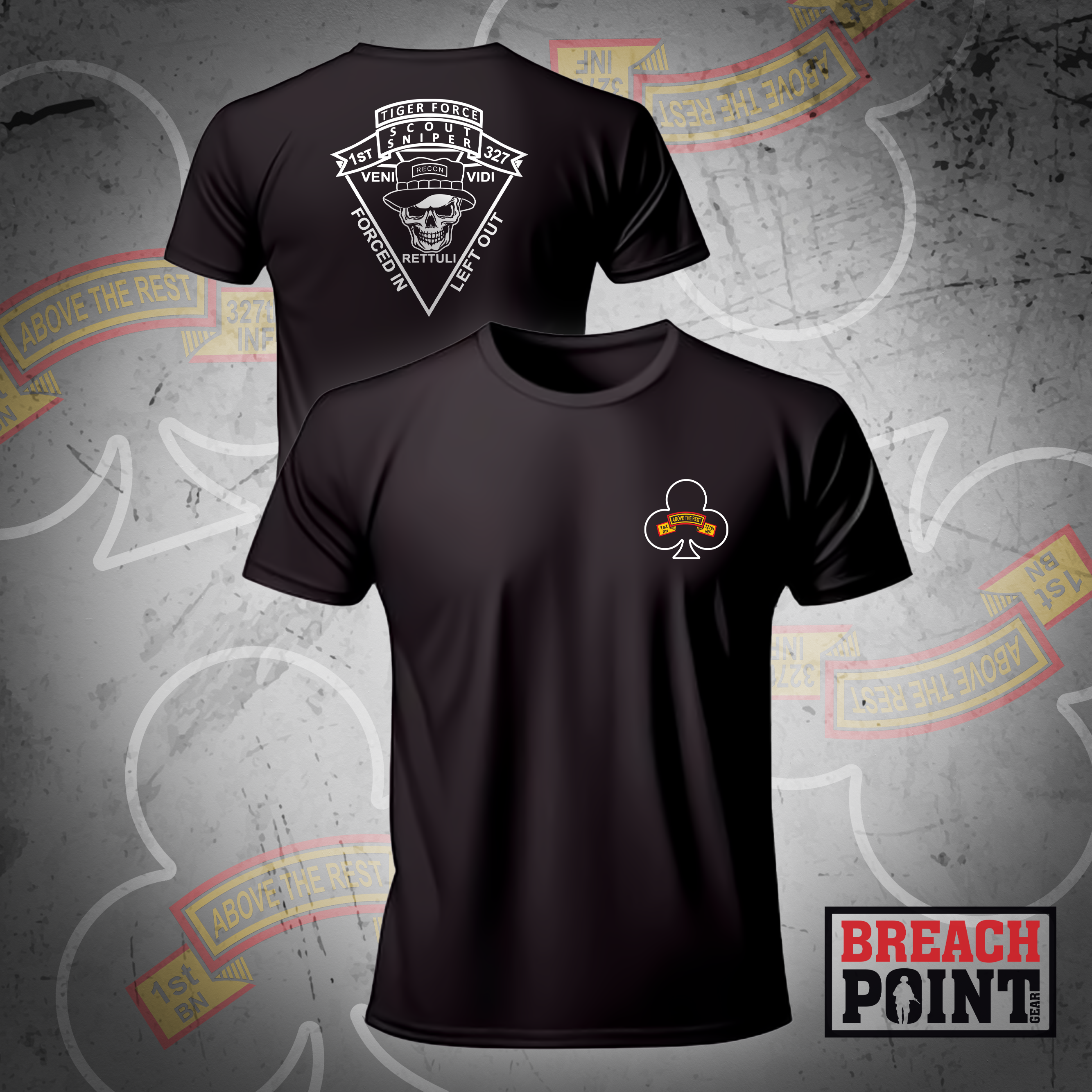 "TIGER FORCE" Scouts/1-327th Infantry Regiment - T-Shirt (B75)