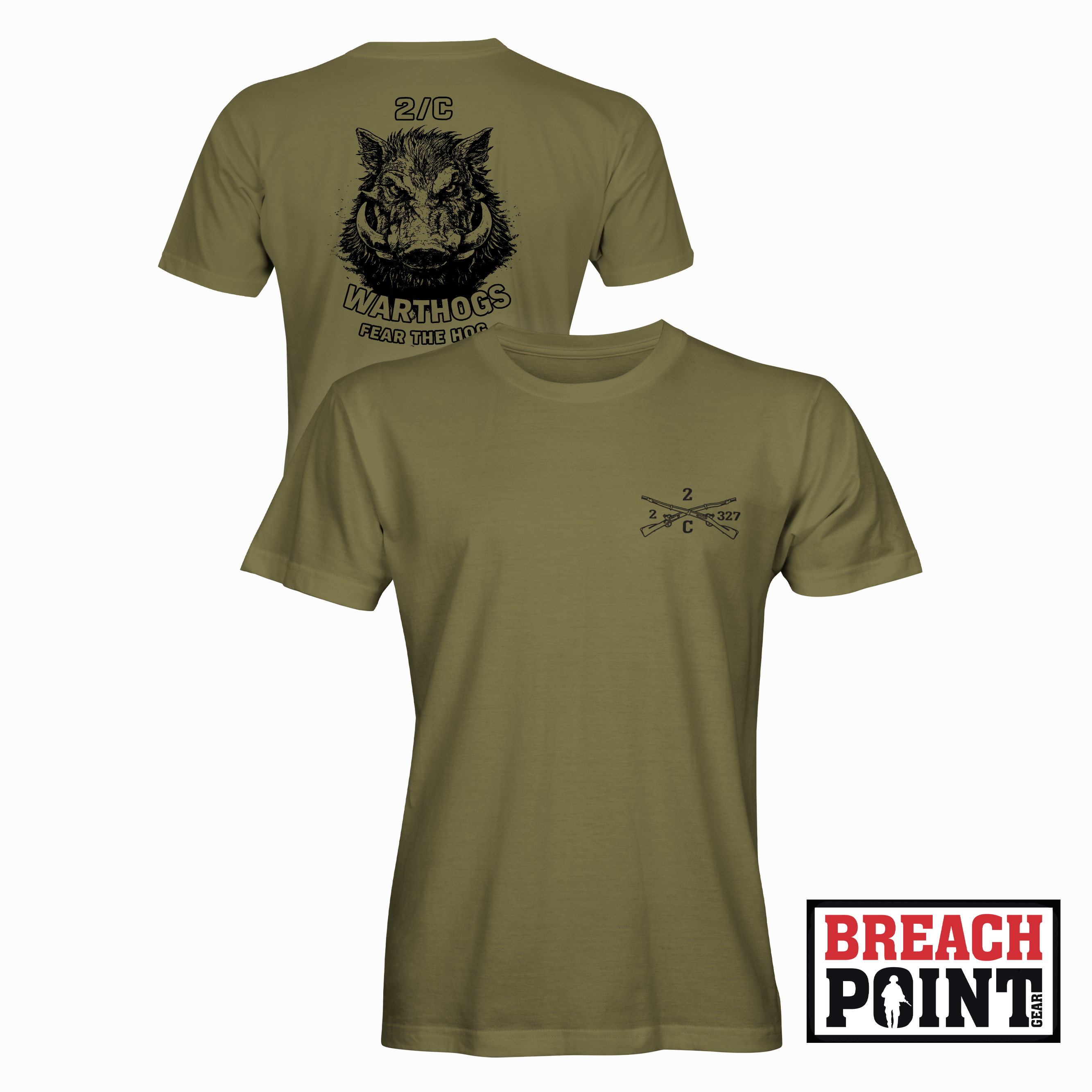"WARTHOGS" 2/C/2-327th Infantry Regiment - Military Tee (B108)