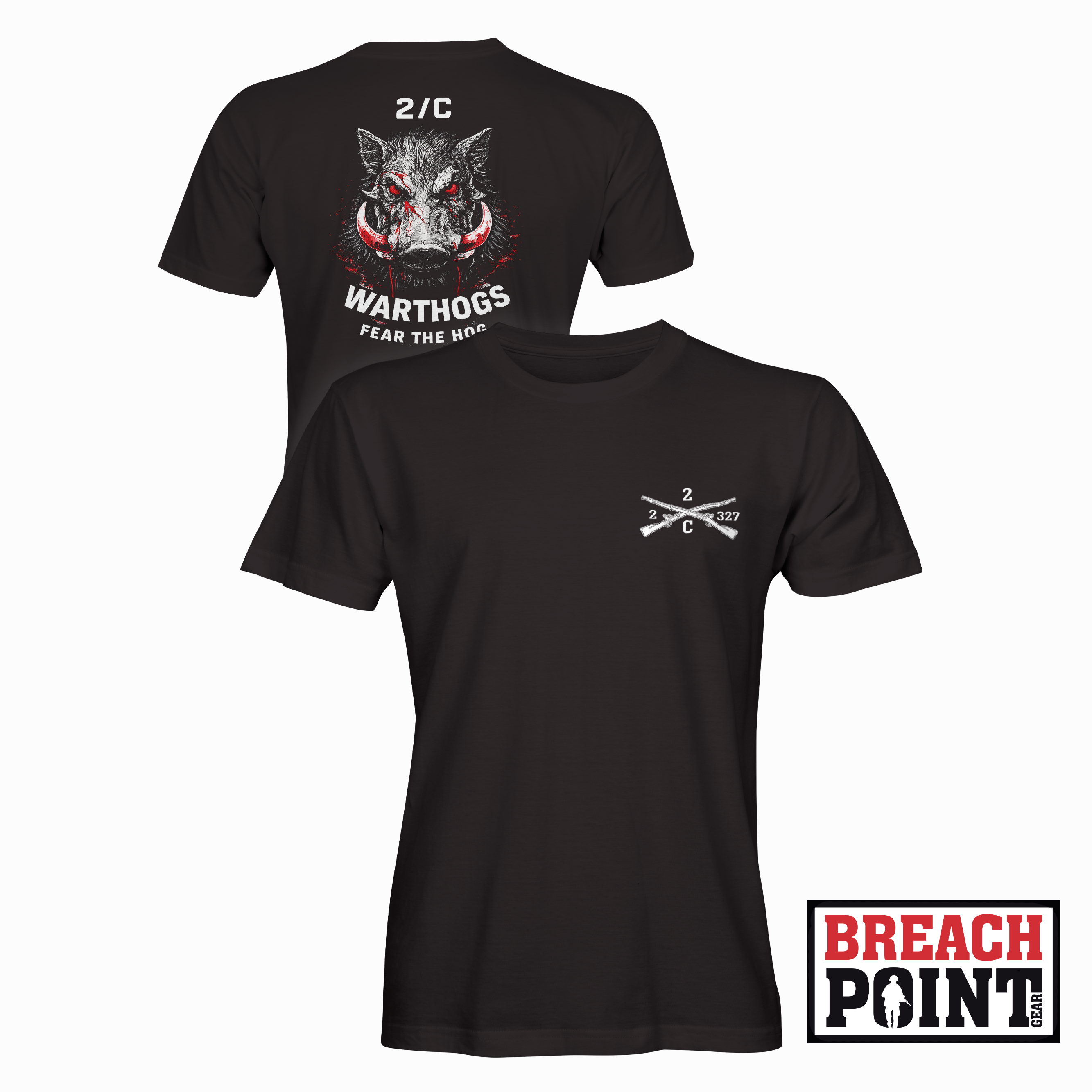 "WARTHOGS" 2/C/2-327th Infantry Regiment - T-Shirt (B108)