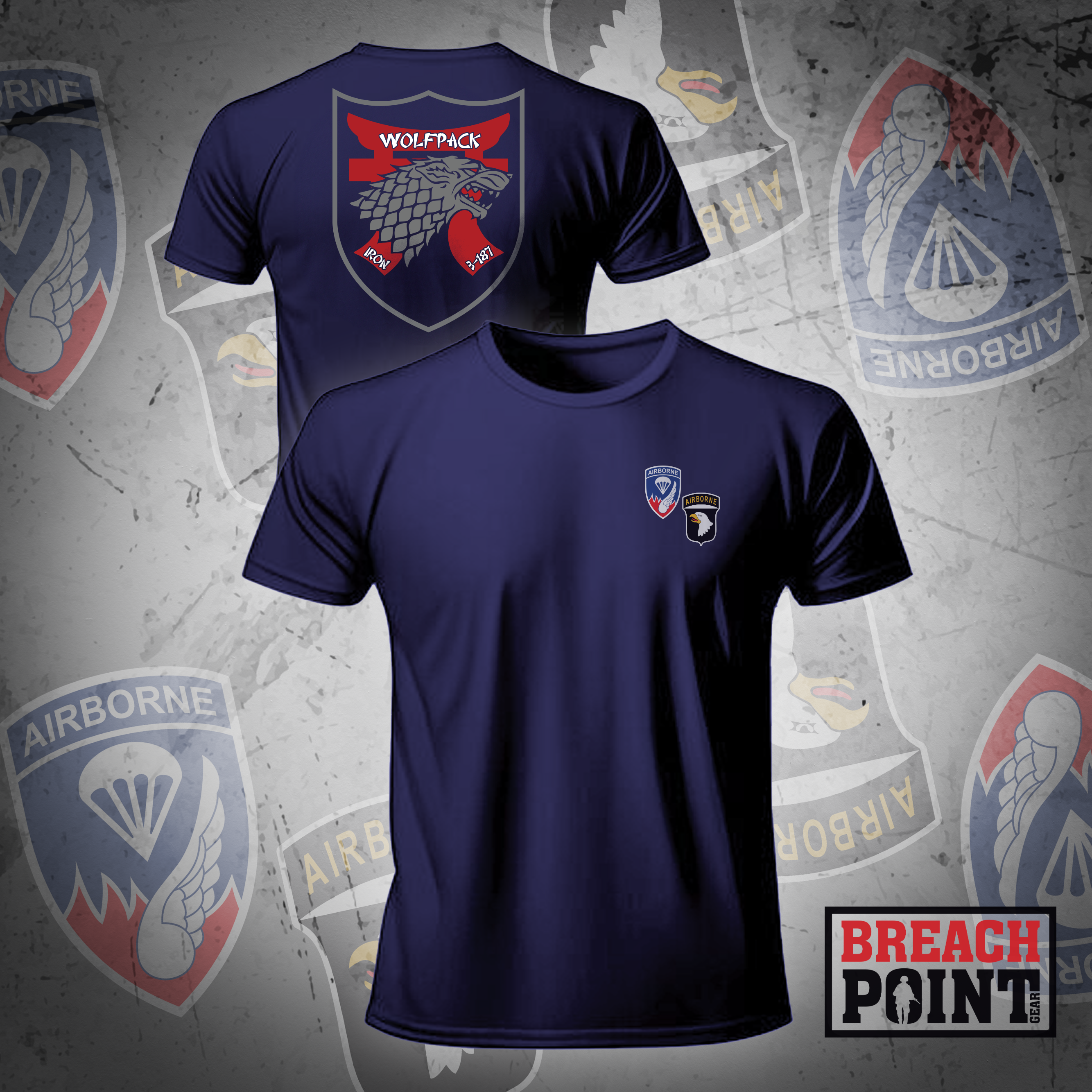 "WOLFPACK" MPC/3-187th Infantry Regiment - T-Shirt (1)