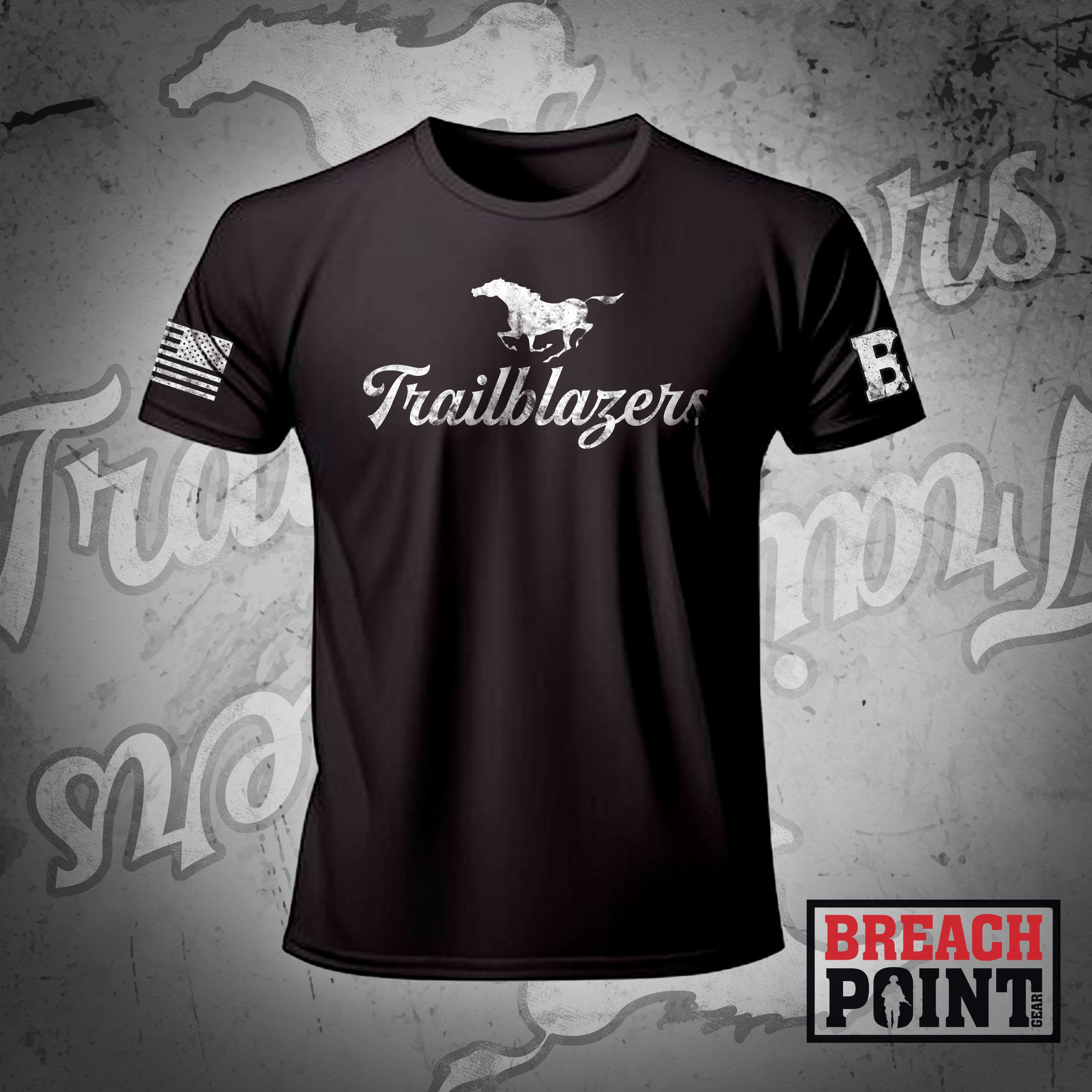 "TRAILBLAZERS" E/6-101 Combat Aviation Brigade - T-Shirt (BLK)