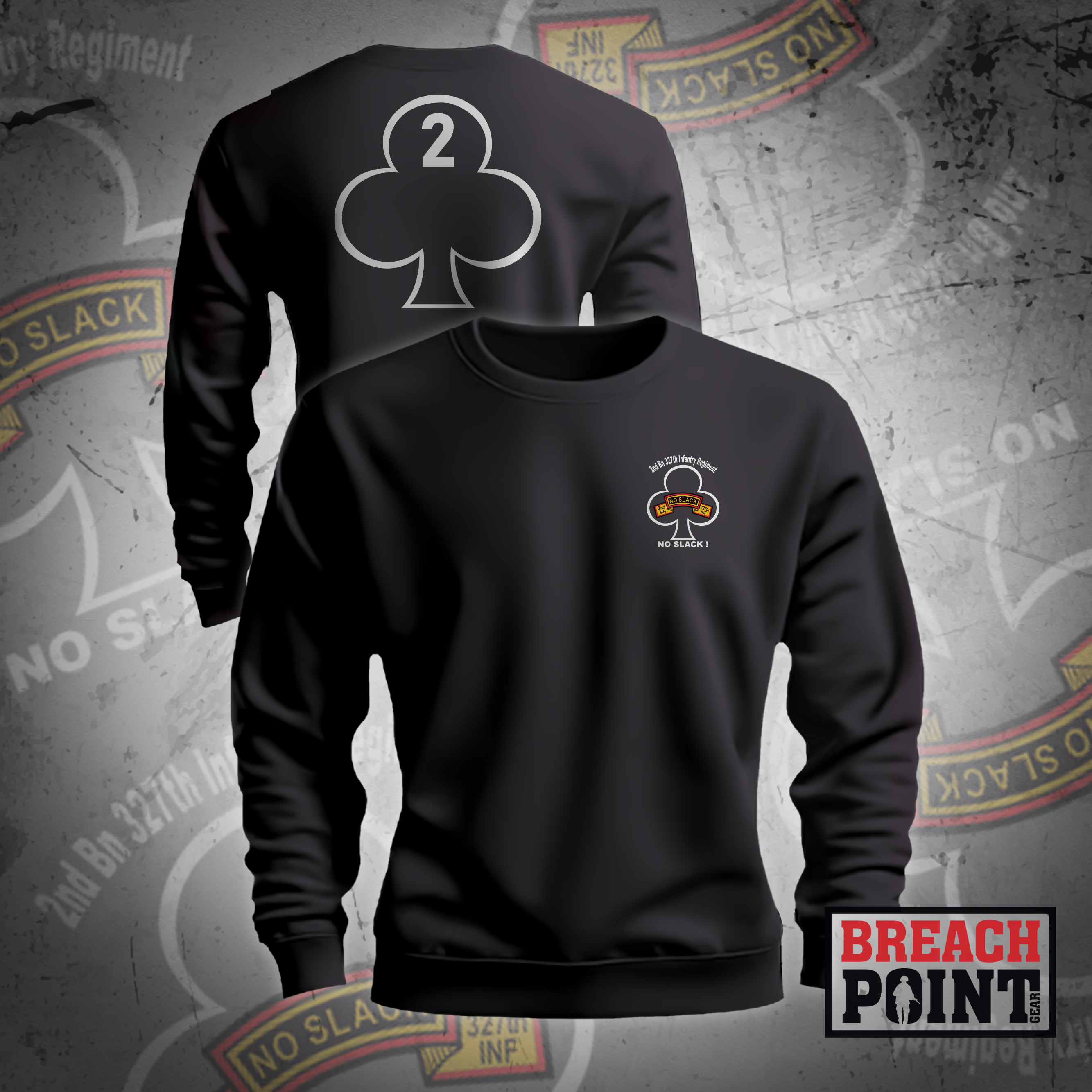 "NO SLACK" 2-327th Infantry Regiment - Sweatshirt (1)