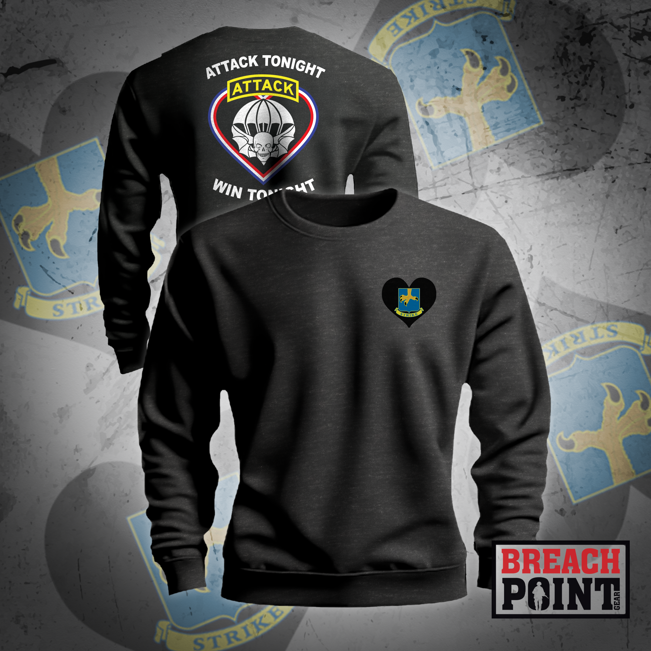 "ATTACK" A/2-502nd Infantry Regiment - Sweatshirt (1)