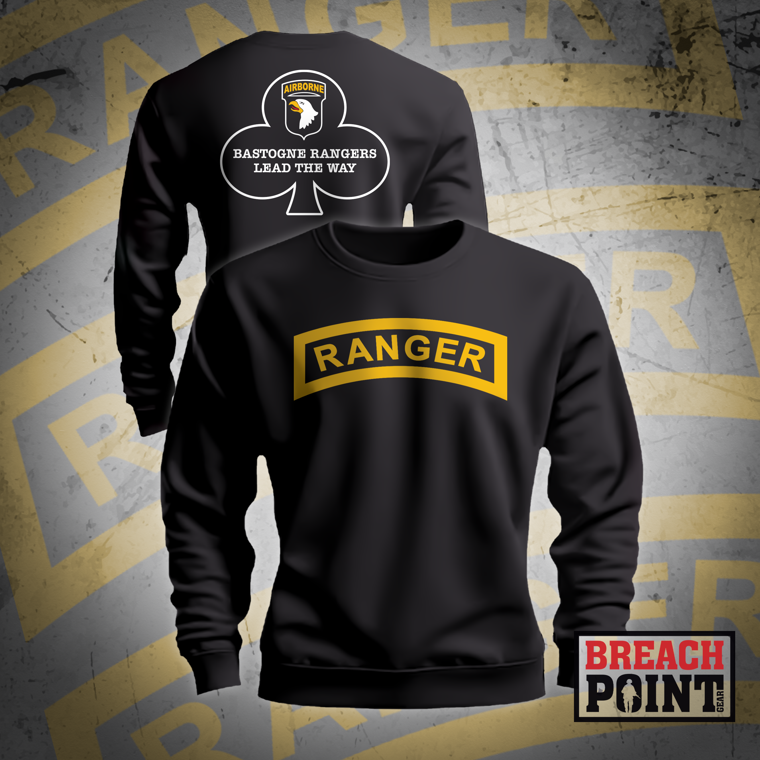 "BASTOGNE RANGER" HQs, 1MBCT, 101st Airborne Division - Sweatshirt (B77)