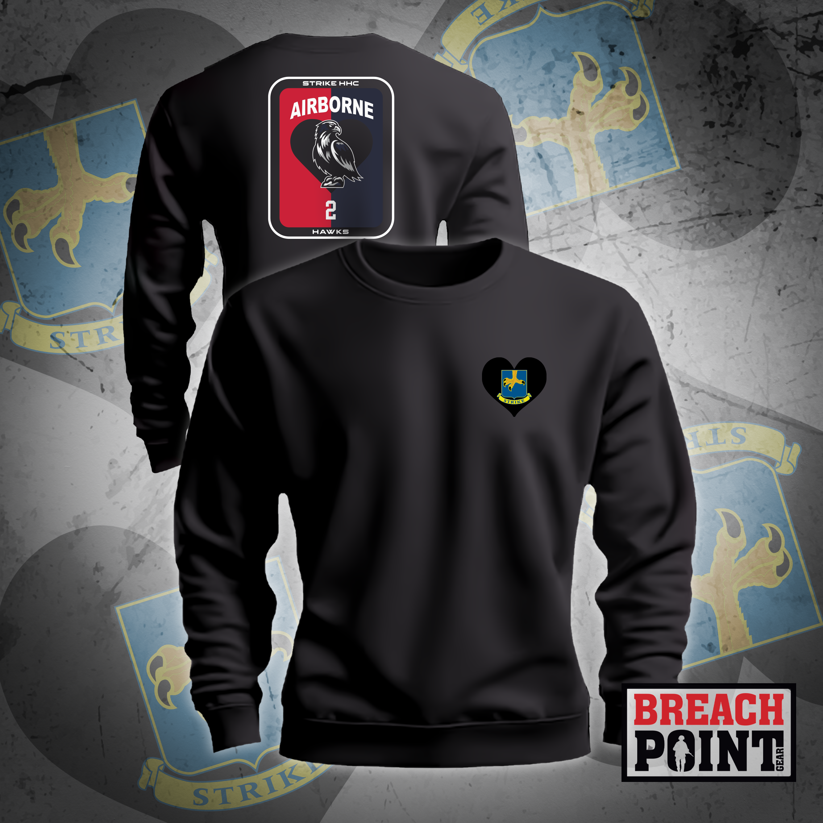 "HAWKS" HHC/2nd Mobile Brigade Combat Team - Sweatshirt