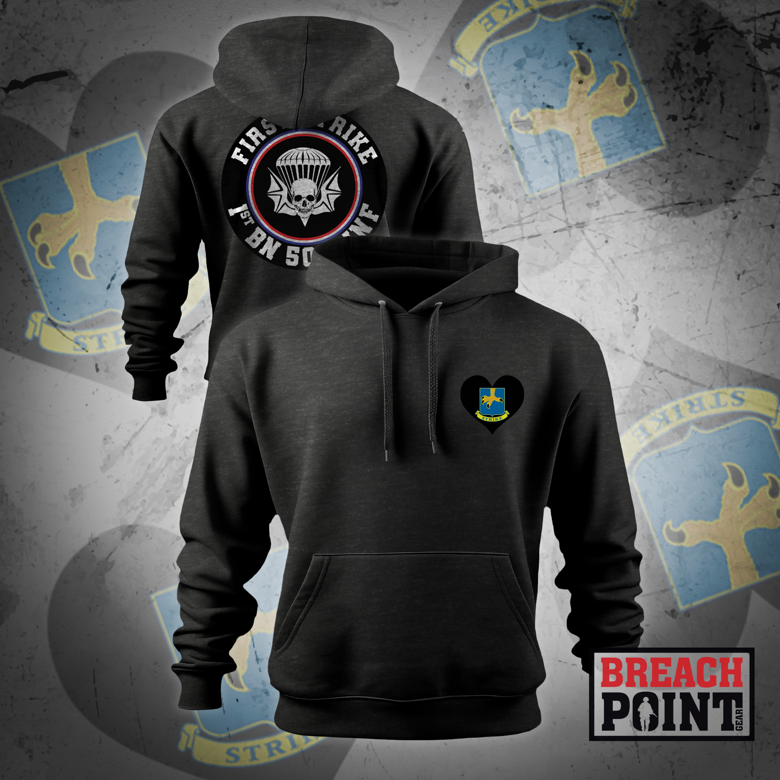 "FIRST STRIKE" 1-502nd Infantry Regiment - Hoodie (1)