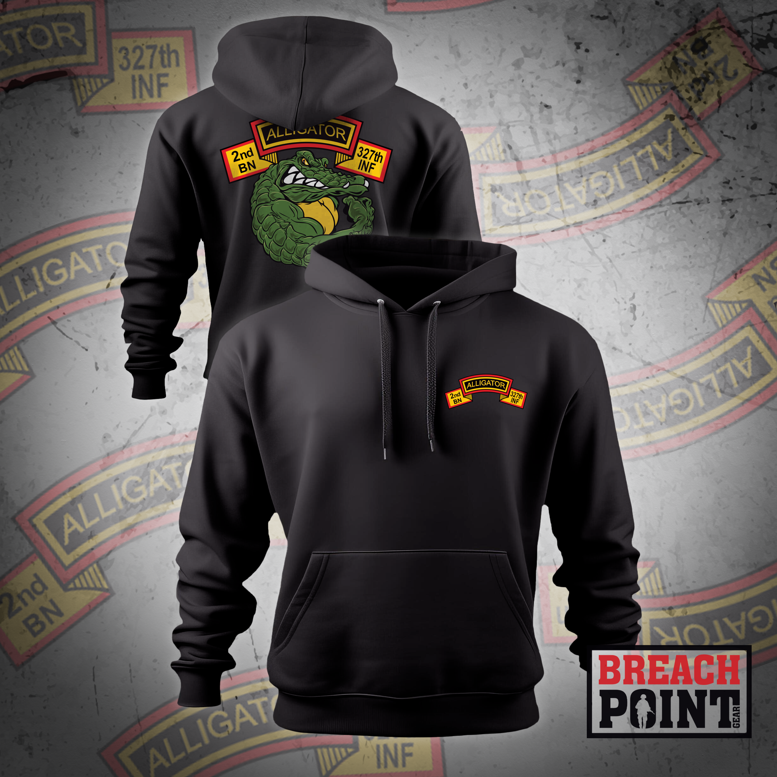 "GATOR" A/2-327th Infantry Regiment - Hoodie (1)