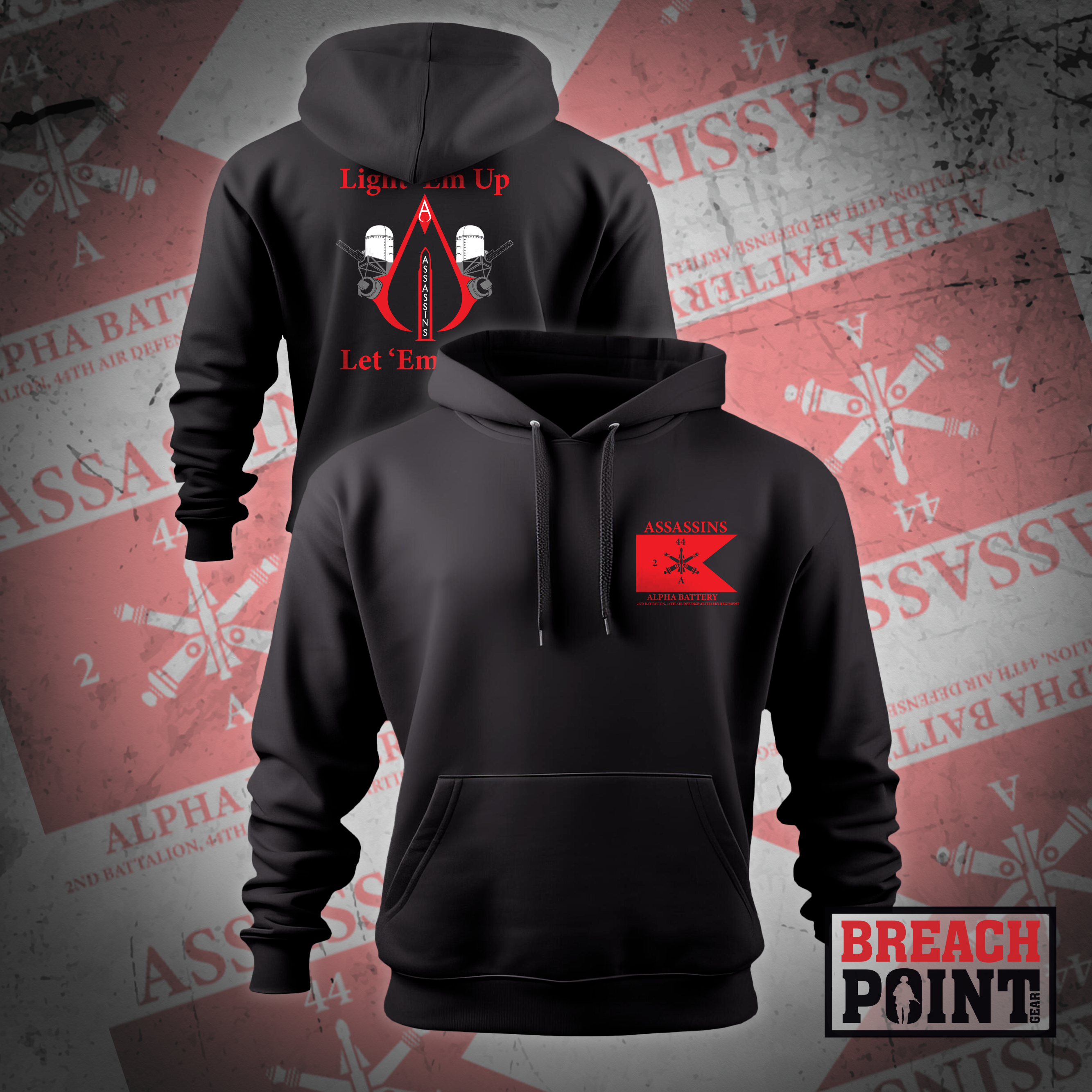 "ASSASSINS" A/2-44th Air Defense Artillery Regiment - Hoodie