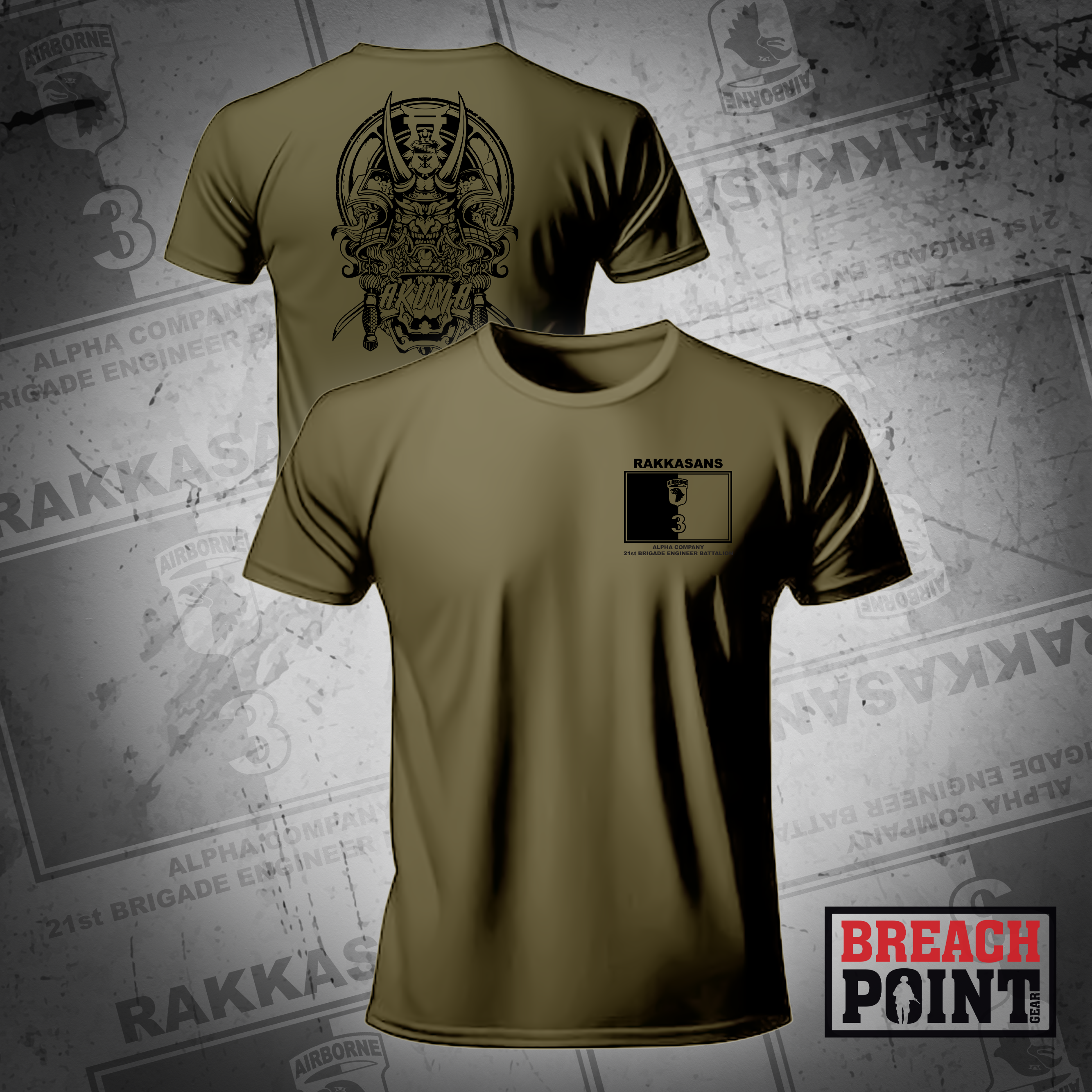 "AKUMA" 21st Brigade Engineer Battalion - Military Tee