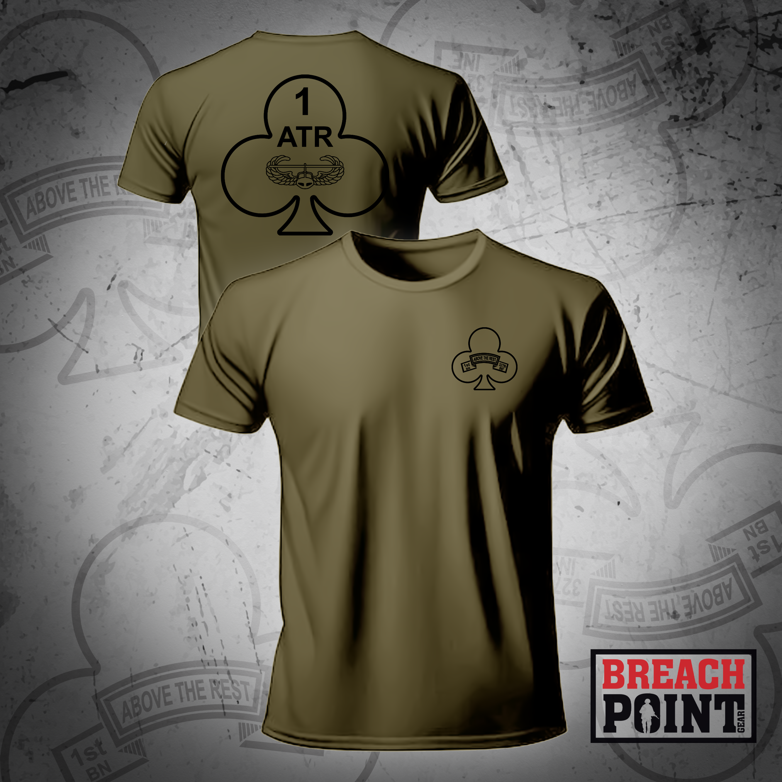 "BULLDOGS" 1-327th Infantry Regiment - Military Tee