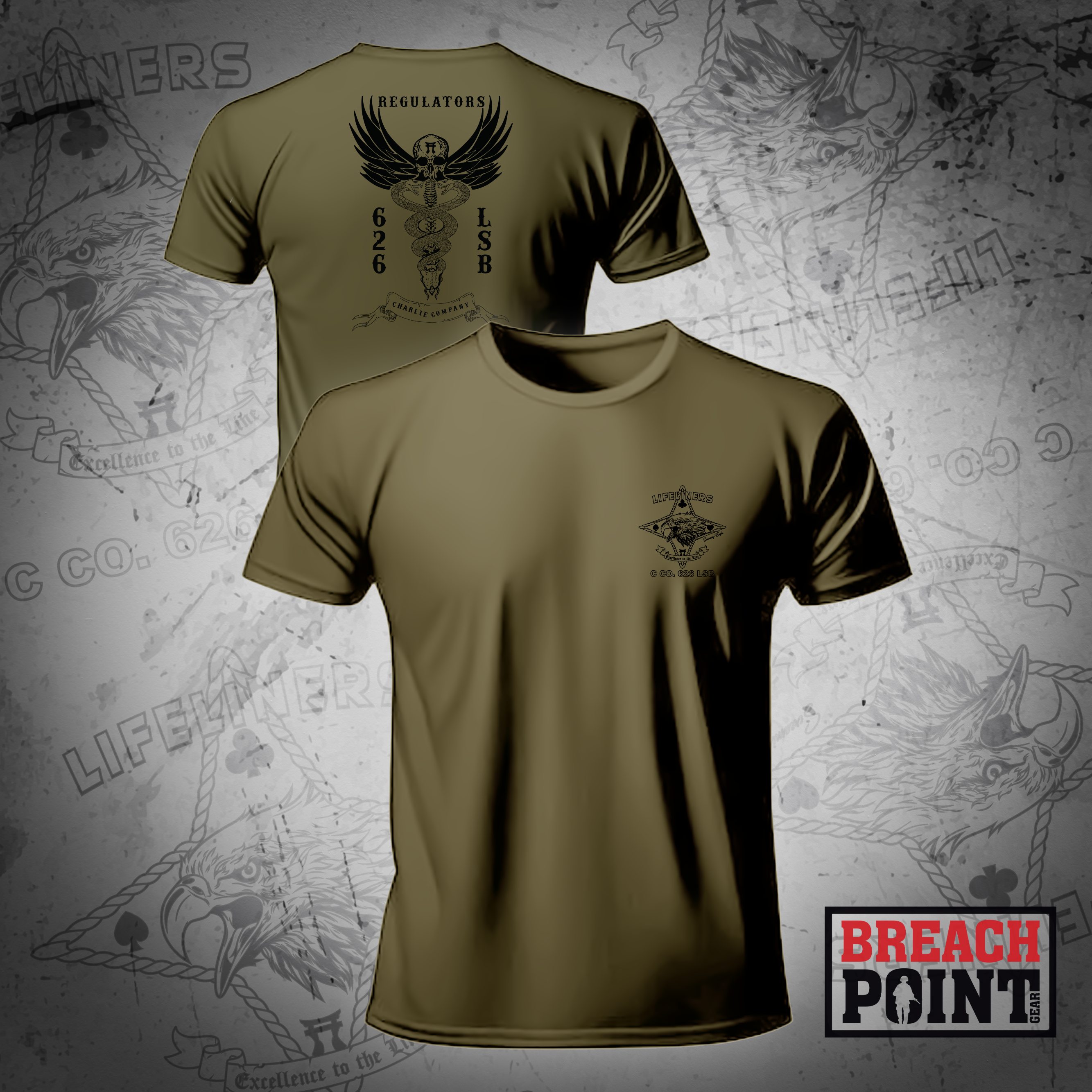 "REGULATORS" C/626th Light Support Battalion - Military Tee (1)