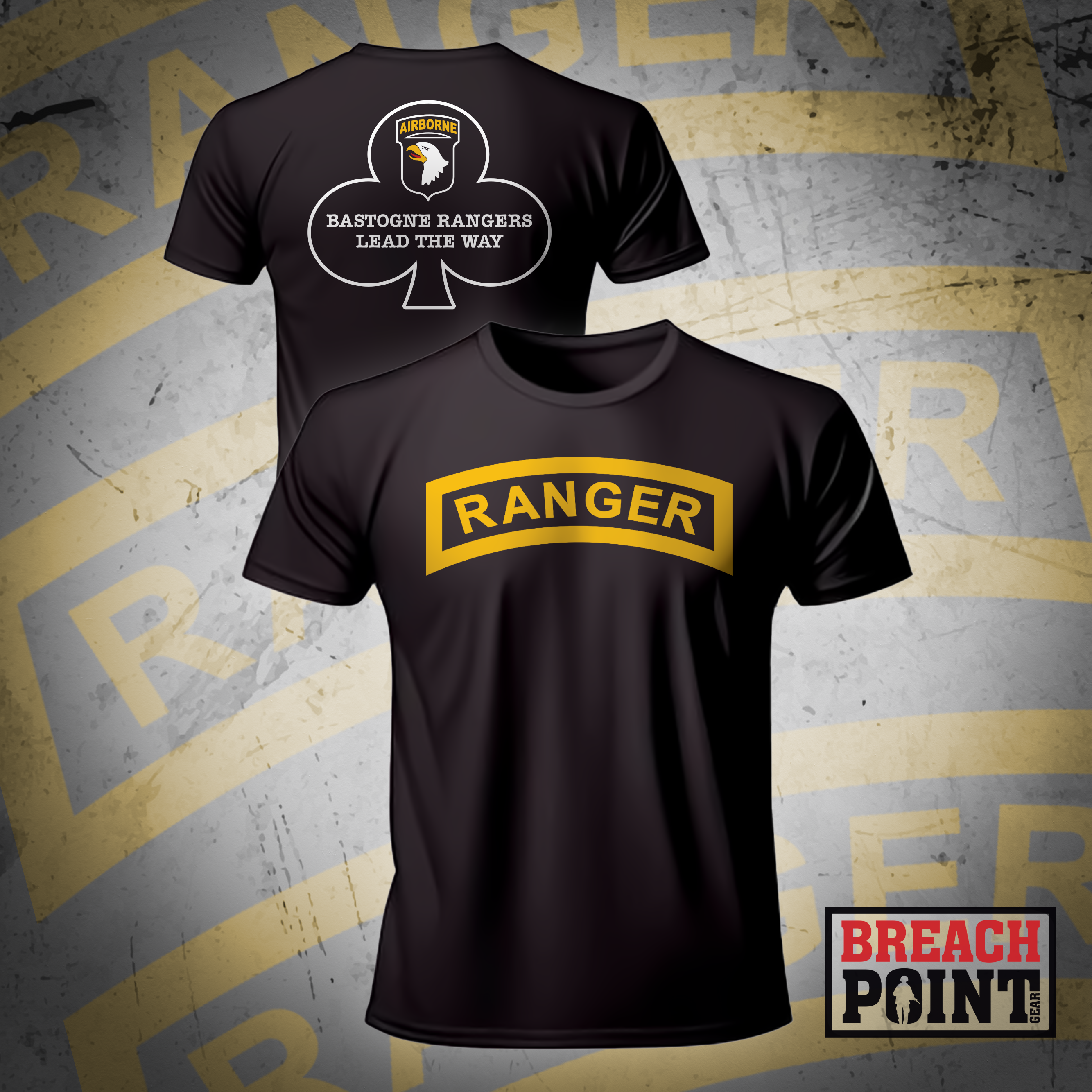 "BASTOGNE RANGER" HQs, 1MBCT, 101st Airborne Division - T-Shirt (B77)