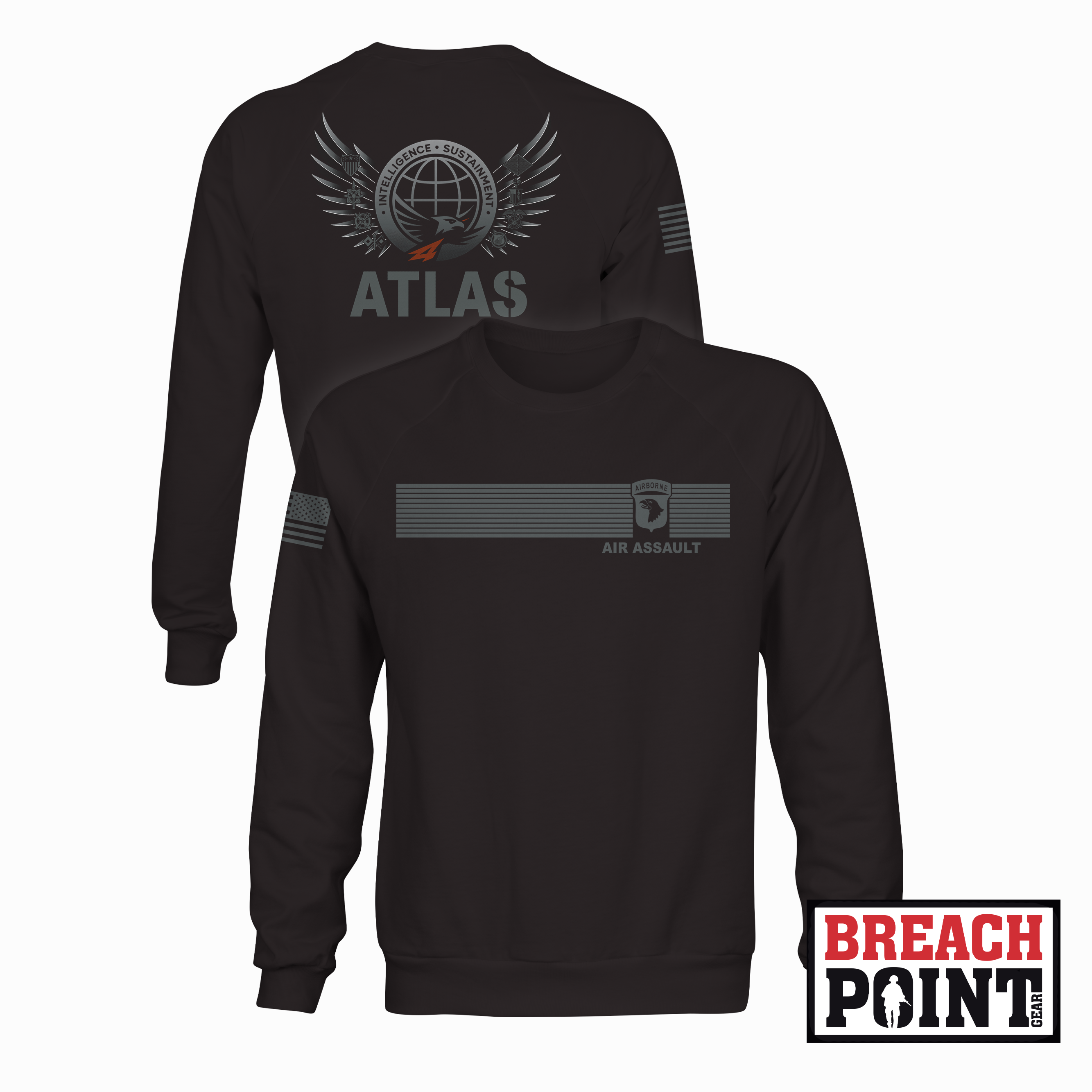 "ATLAS" I&S/Headquarters and Headquarters Battalion, 101st Airborne Division - Sweatshirt (B86-1)
