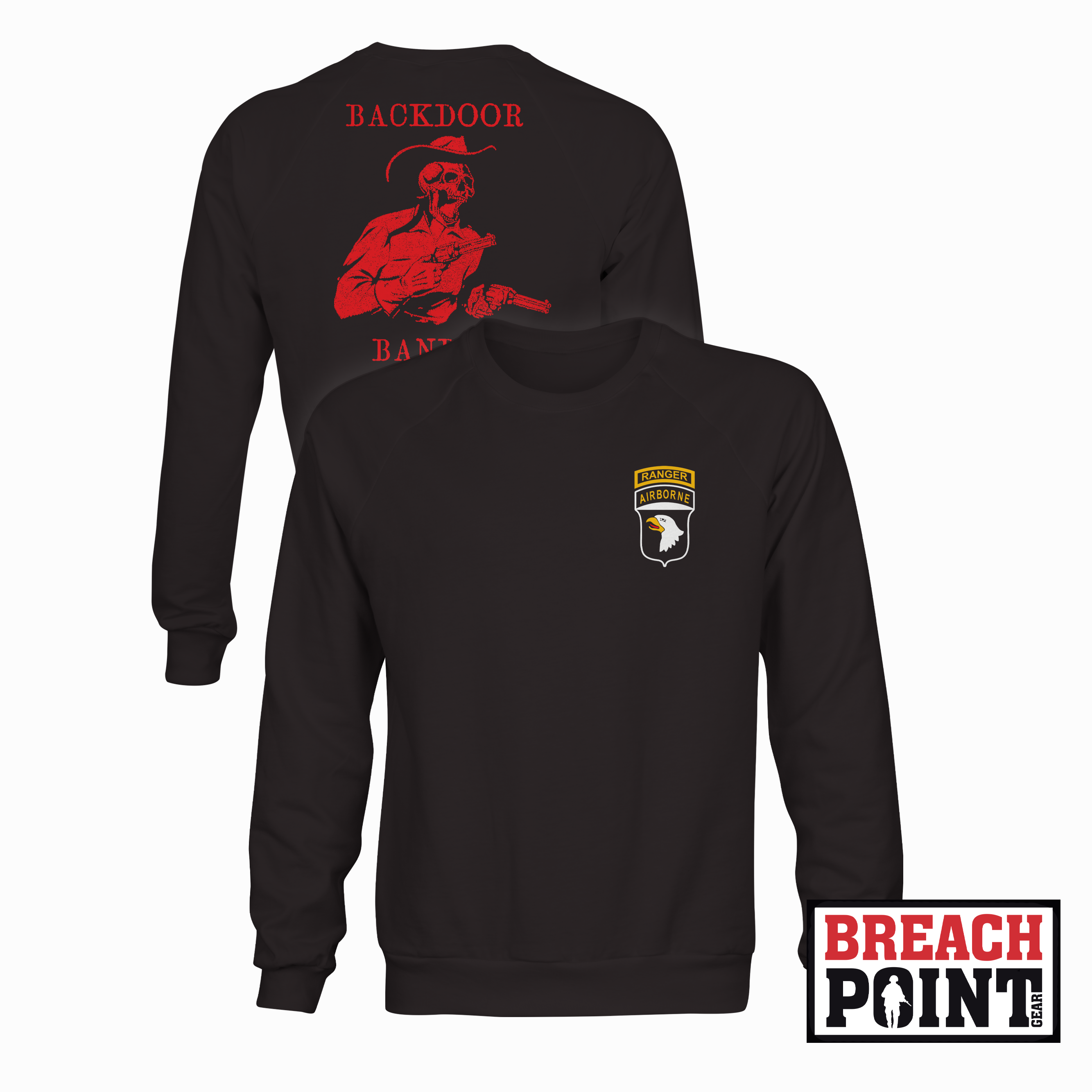 "BACKDOOR BANDITS" 1/C/1-502nd Infantry Regiment - Sweatshirt (B165-2)