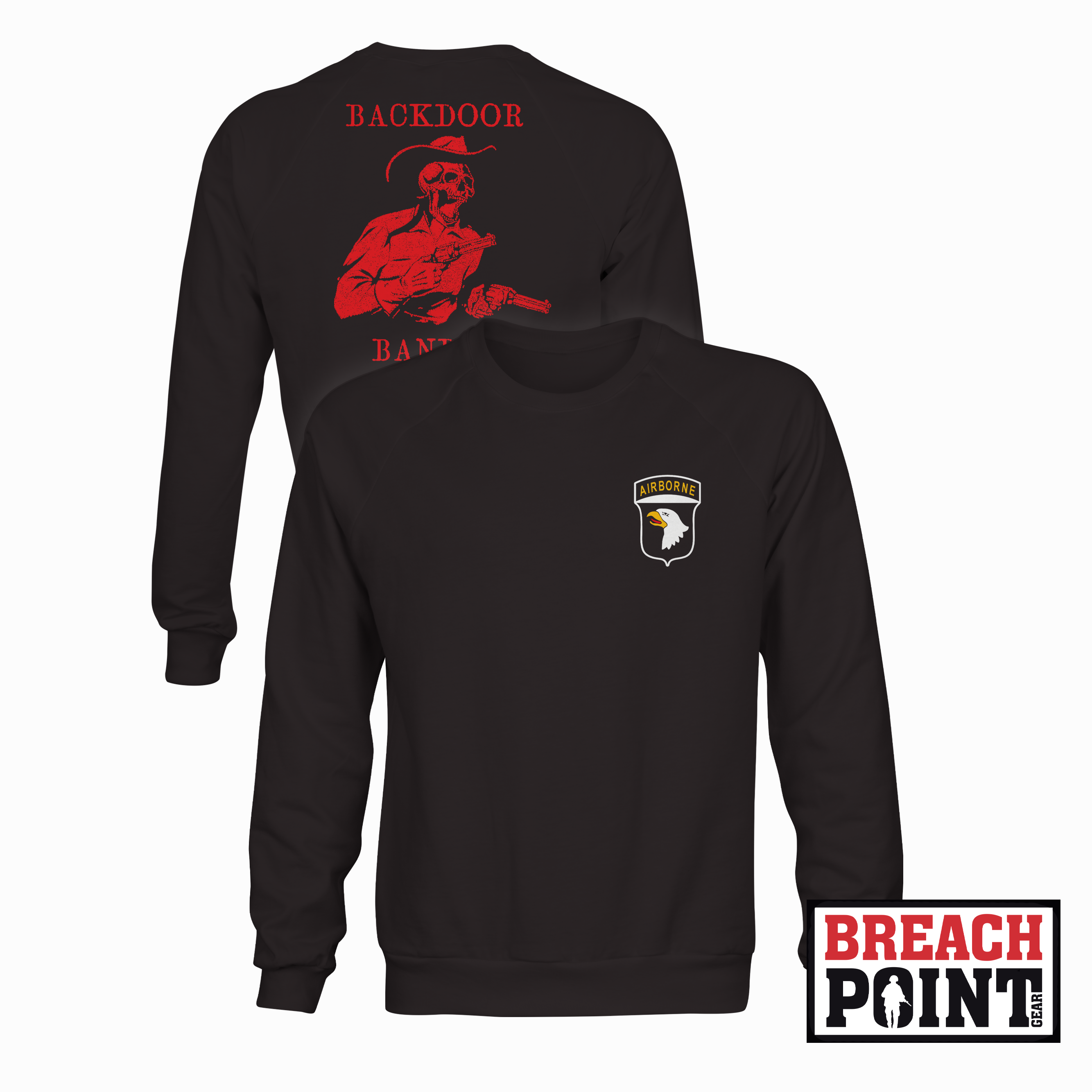 "BACKDOOR BANDITS" 1/C/1-502nd Infantry Regiment - Sweatshirt (B165-1)