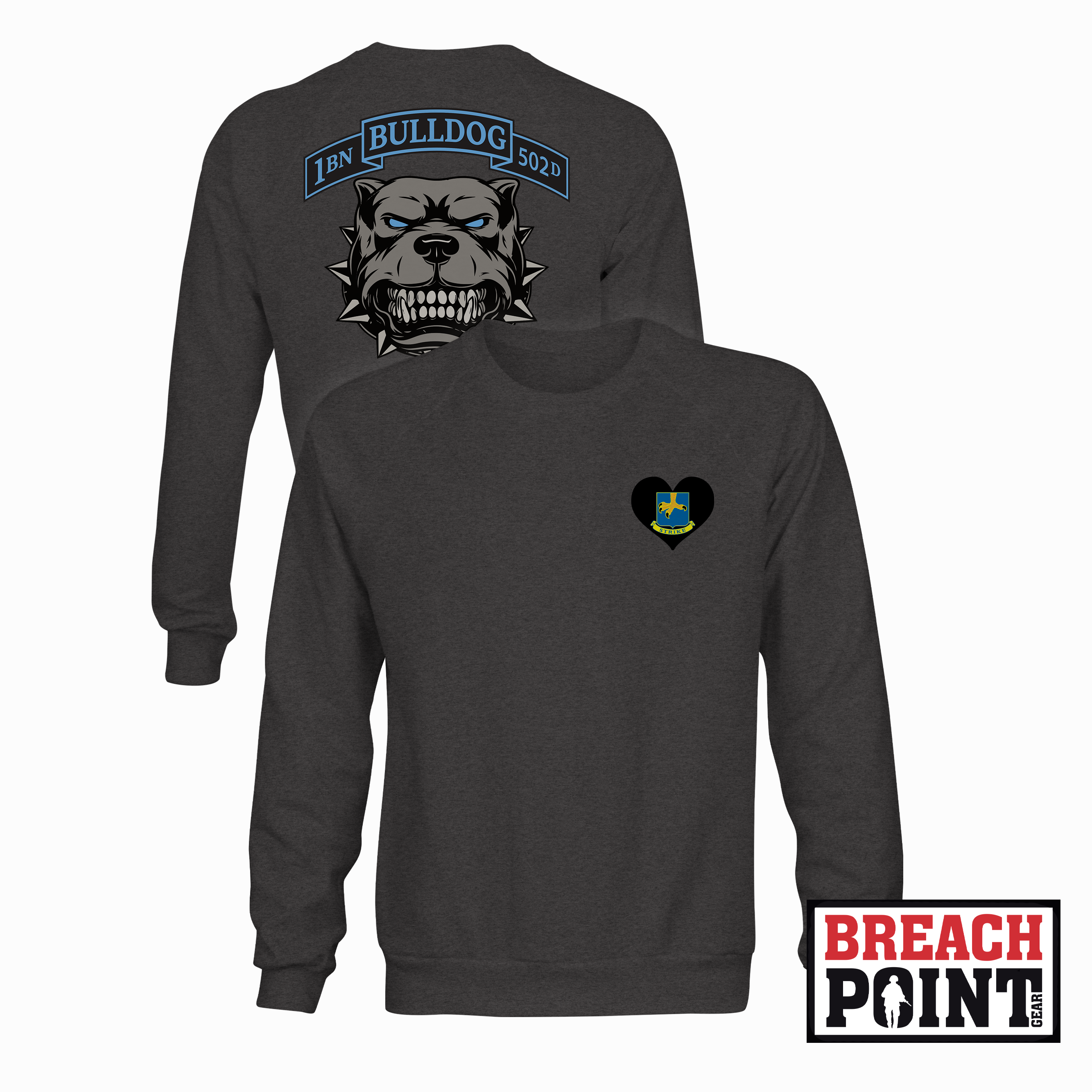 "BULLDOG" B/1-502nd Infantry Regiment - Sweatshirt (B133-1)