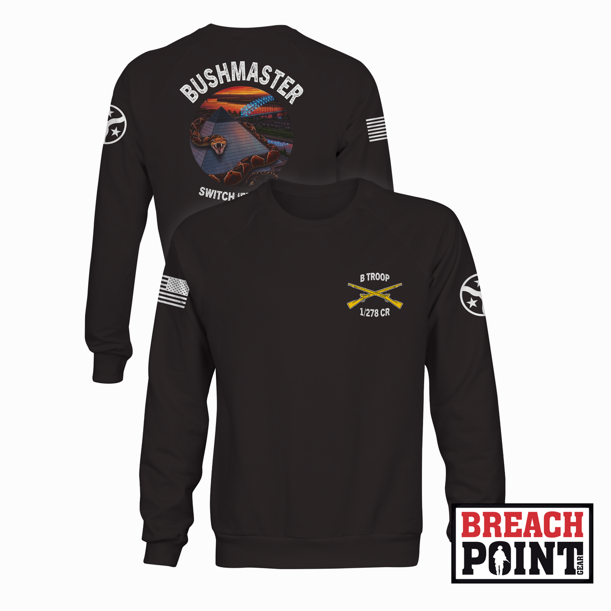 "BUSHMASTER" B/1-278th Cavalry Regiment - Sweatshirt (B176-1)