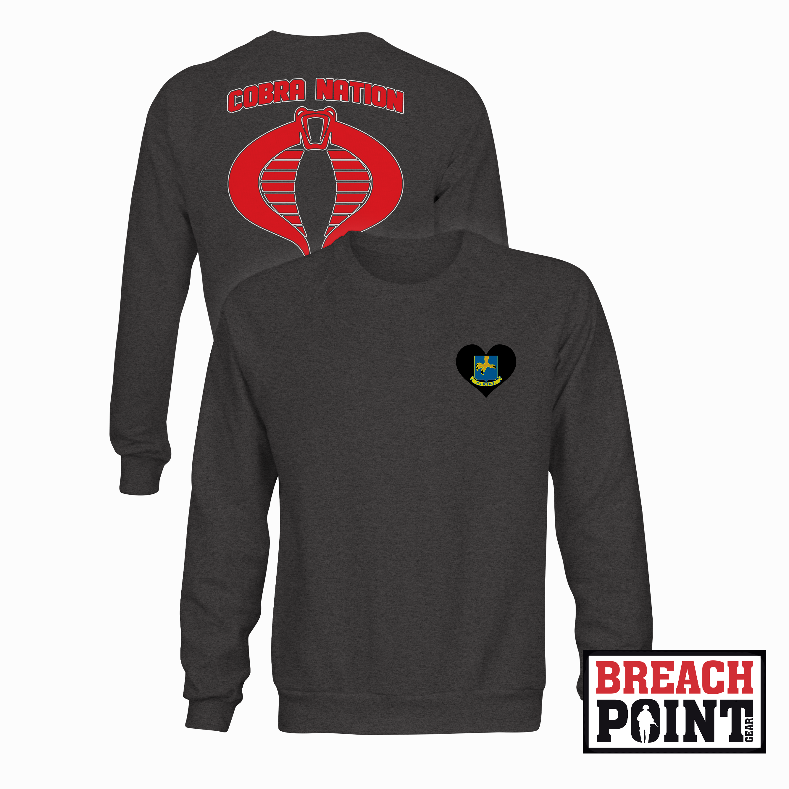 "COBRA NATION" C/1-502nd Infantry Regiment - Sweatshirt (B134-1)