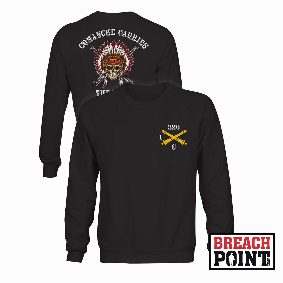 "COMANCHE" C/1-320th Field Artillery Regiment - Sweatshirt (B166-1)