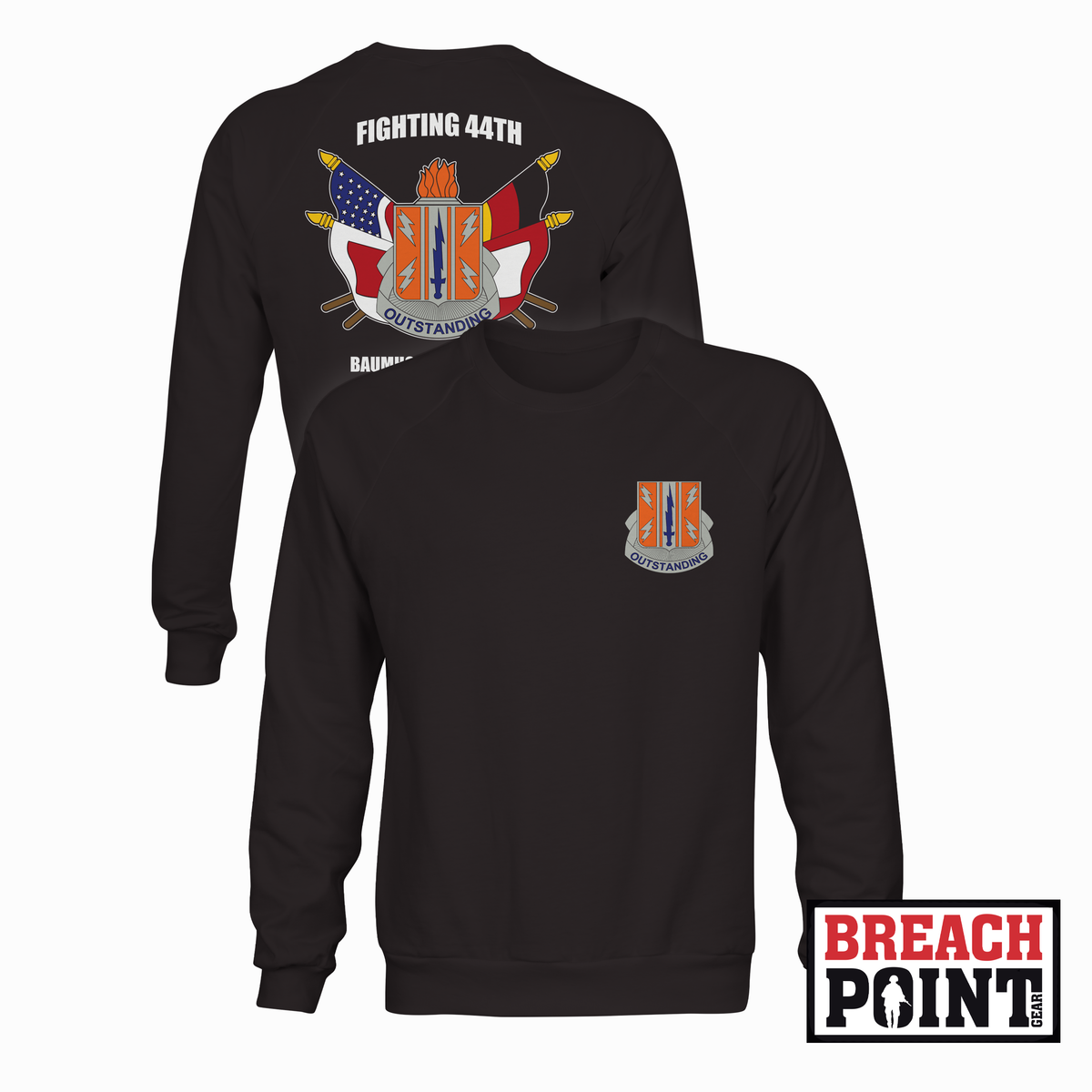 "FIGHTING 44TH" 44th Expeditionary Signal Battalion-Enhanced - Sweatshirt (A37-1)